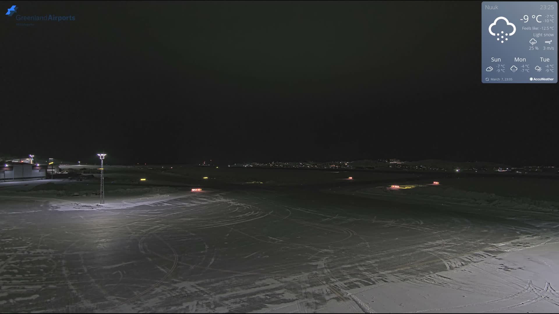 Nuuk City  &  Nuuk Airport South Towards View Live Cam GOH / BGGH - Nuuk, Sermersooq, Greenland, Denmark