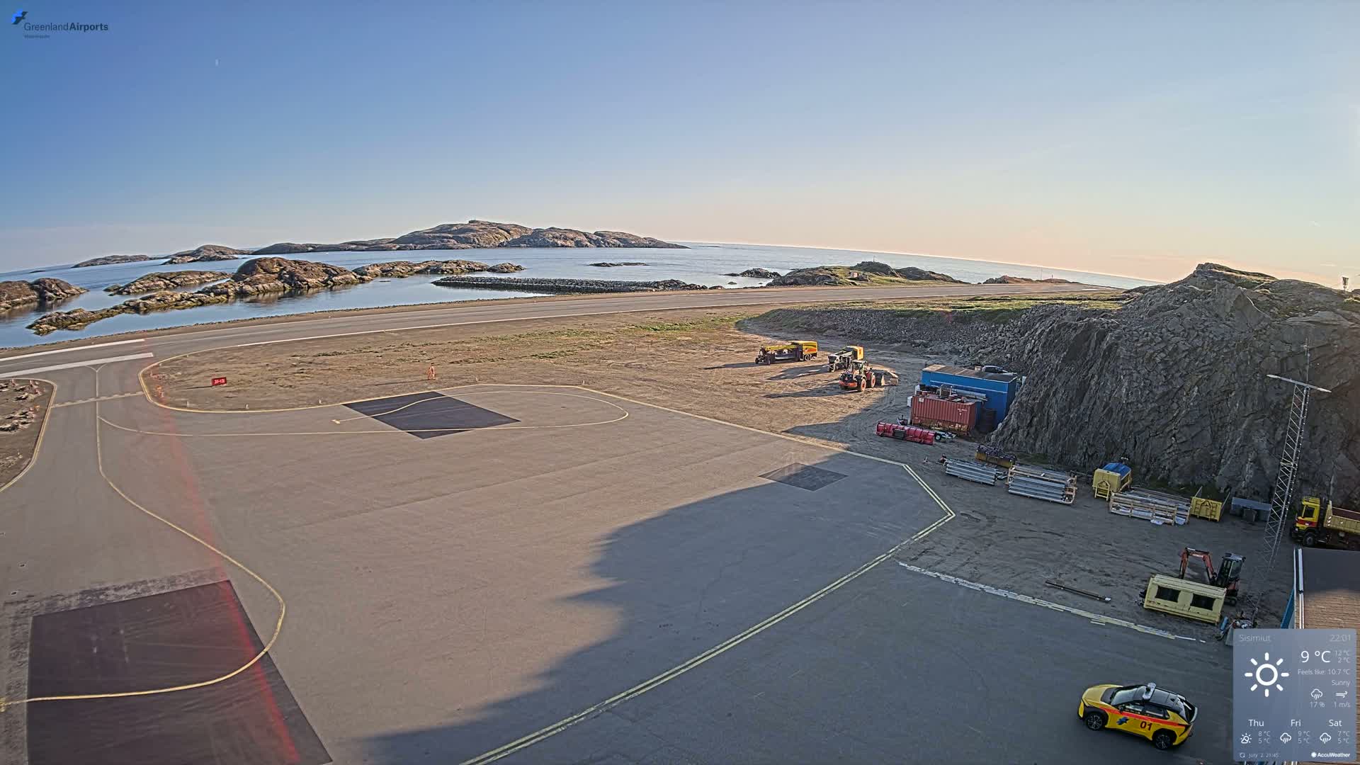 Sisimiut Airport Southwest Towards View Live Cam JHS / BGSS - Sisimiut, Qeqqata, Greenland, Denmark