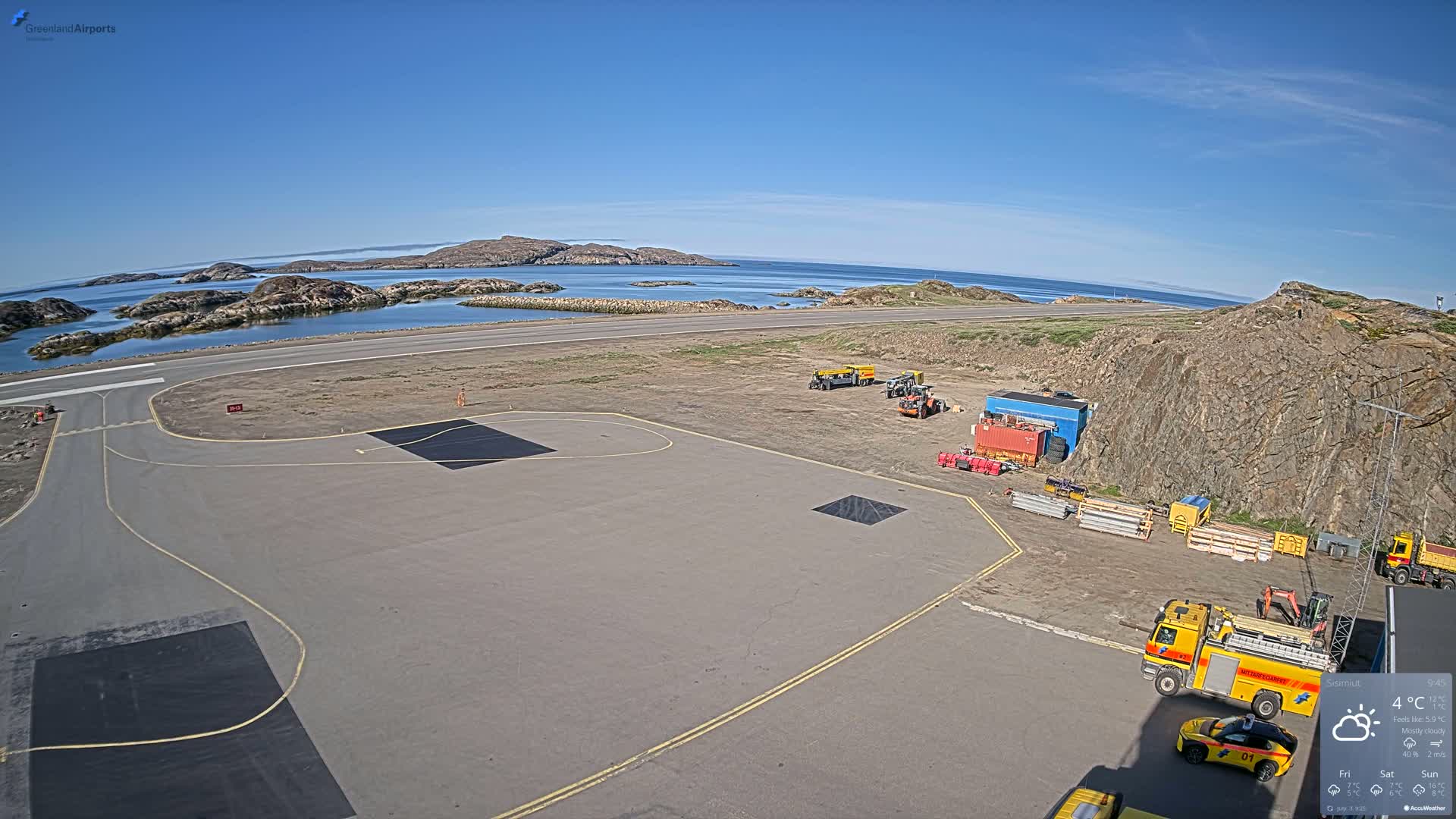 Sisimiut Airport Southwest Towards View Live Cam JHS / BGSS - Sisimiut, Qeqqata, Greenland, Denmark