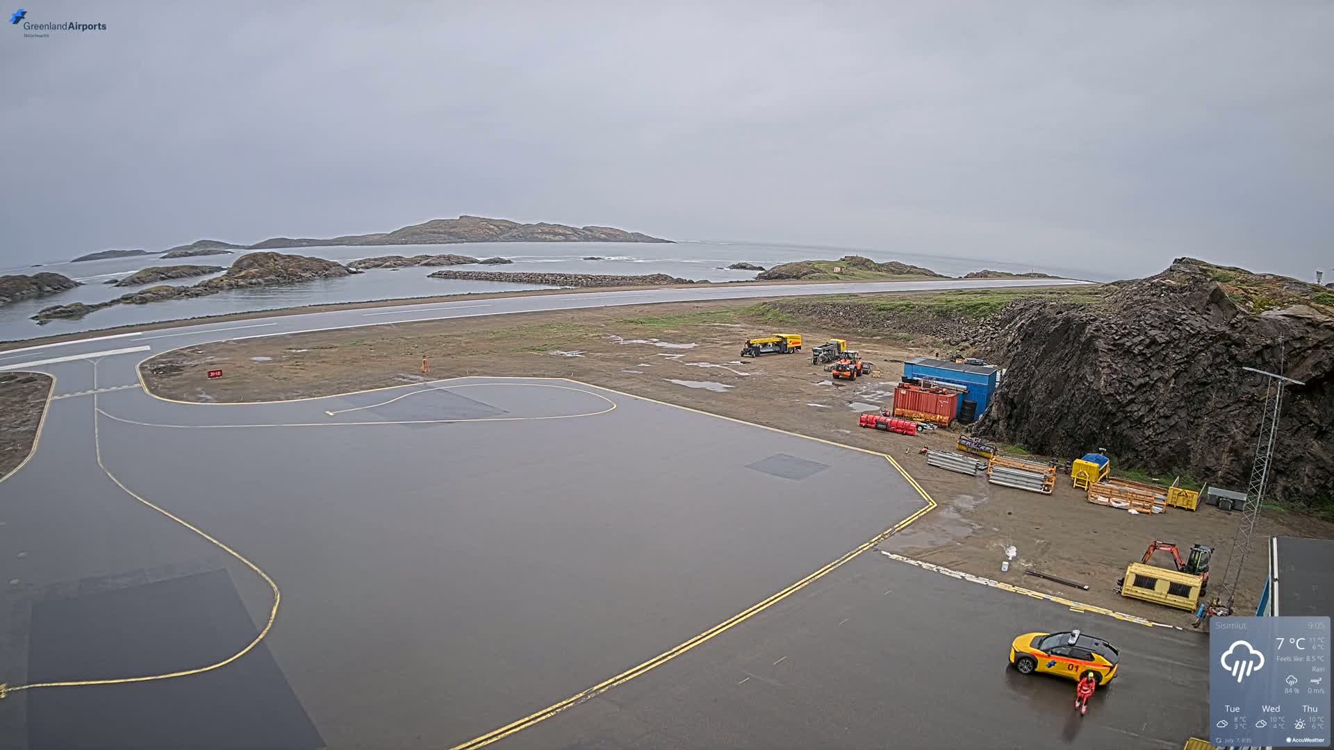 Sisimiut Airport Southwest Towards View Live Cam JHS / BGSS - Sisimiut, Qeqqata, Greenland, Denmark