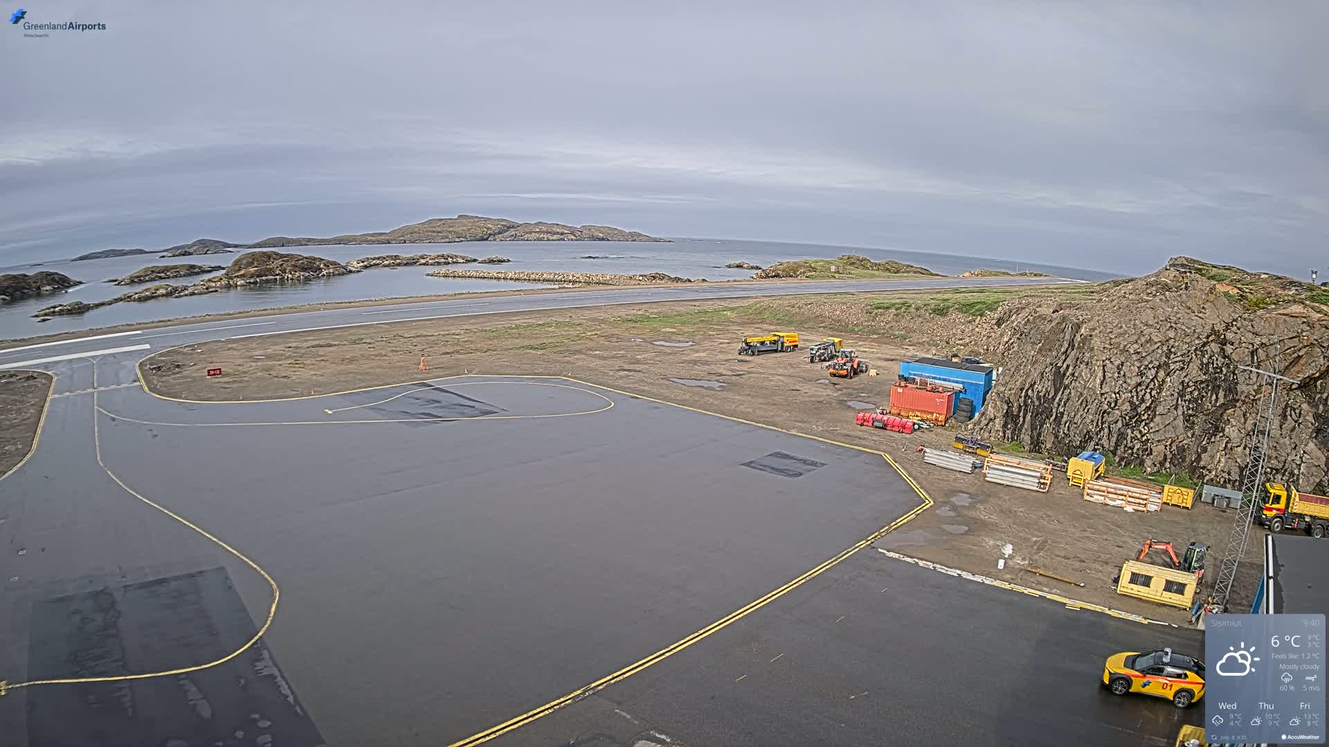 Sisimiut Airport Southwest Towards View Live Cam JHS / BGSS - Sisimiut, Qeqqata, Greenland, Denmark