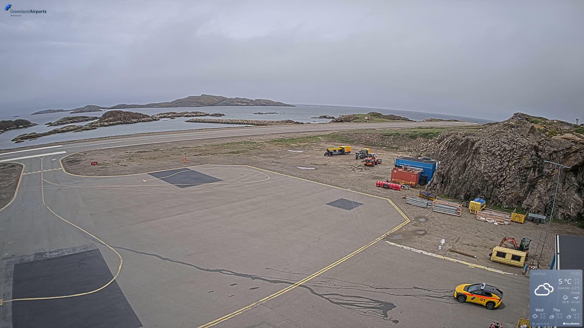 Sisimiut Airport Southwest Towards View Live Cam JHS / BGSS - Sisimiut, Qeqqata, Greenland, Denmark