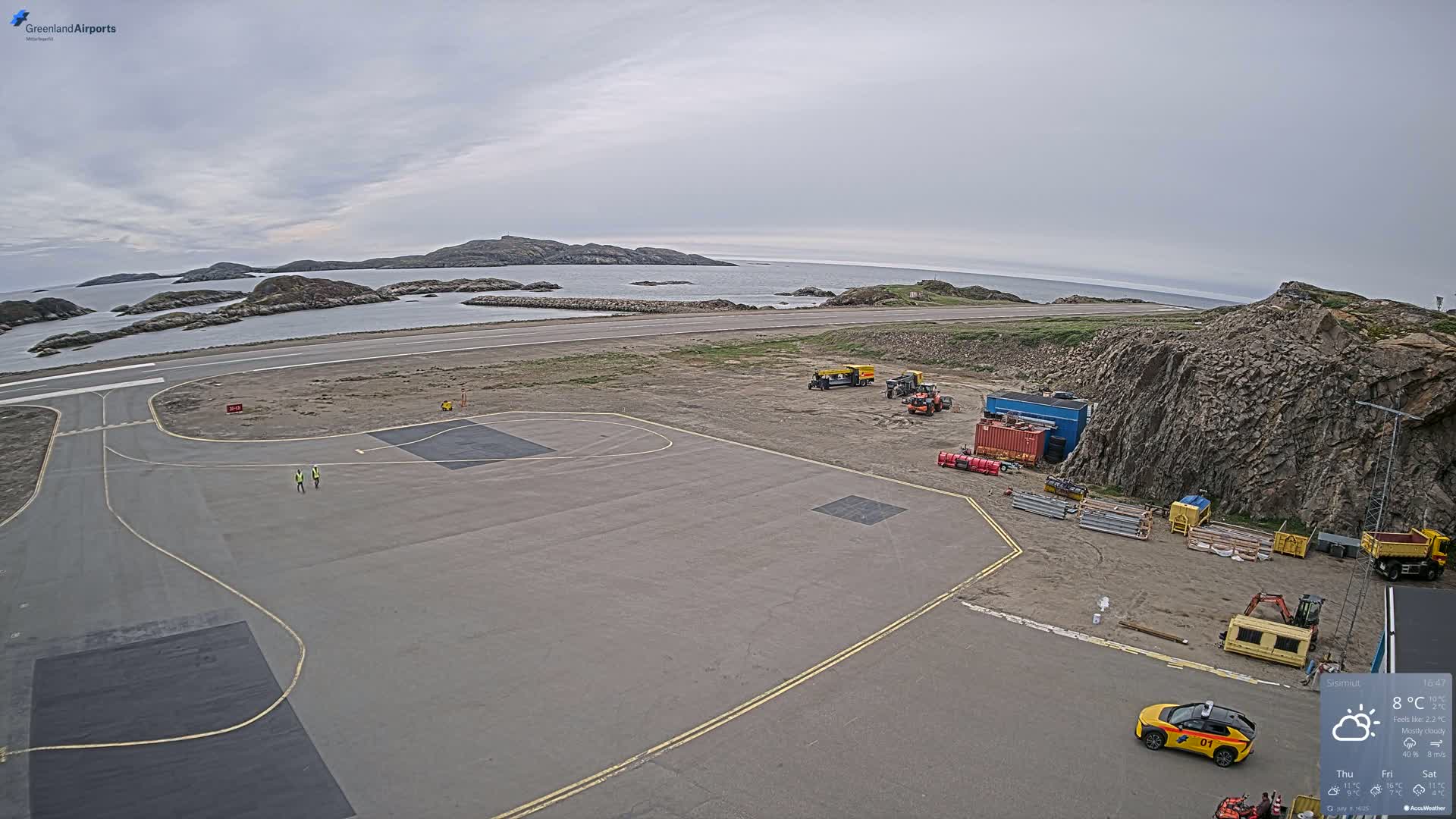Sisimiut Airport Southwest Towards View Live Cam JHS / BGSS - Sisimiut, Qeqqata, Greenland, Denmark