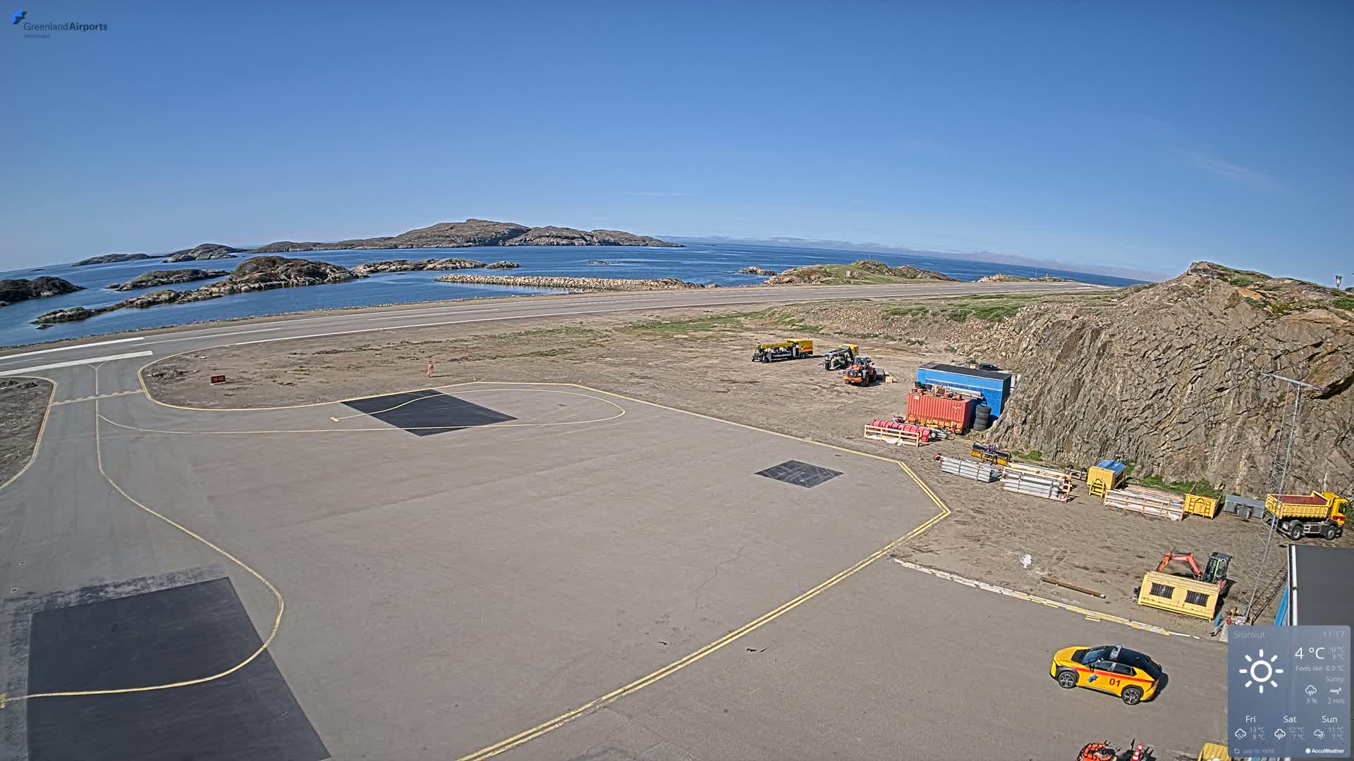 Sisimiut Airport Southwest Towards View Live Cam JHS / BGSS - Sisimiut, Qeqqata, Greenland, Denmark