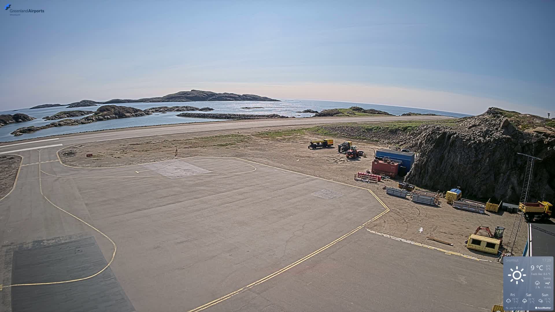 Sisimiut Airport Southwest Towards View Live Cam JHS / BGSS - Sisimiut, Qeqqata, Greenland, Denmark