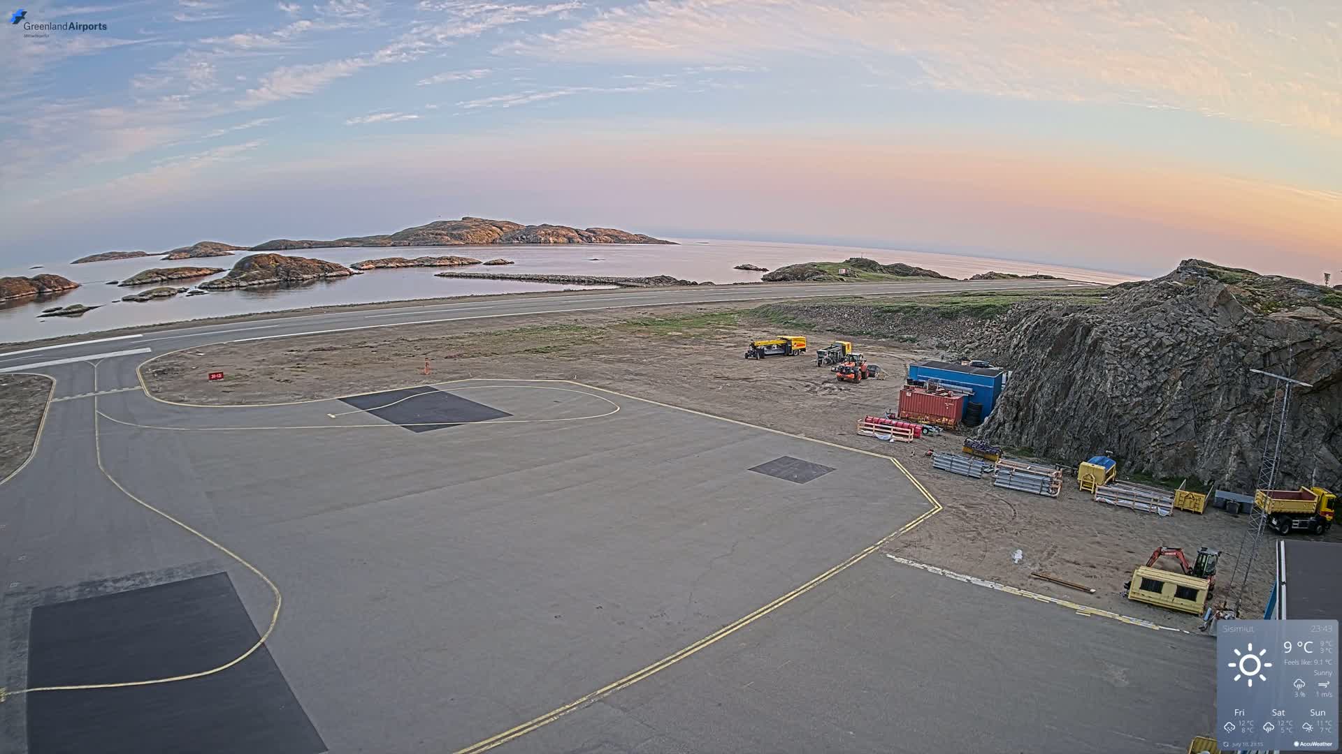 Sisimiut Airport Southwest Towards View Live Cam JHS / BGSS - Sisimiut, Qeqqata, Greenland, Denmark