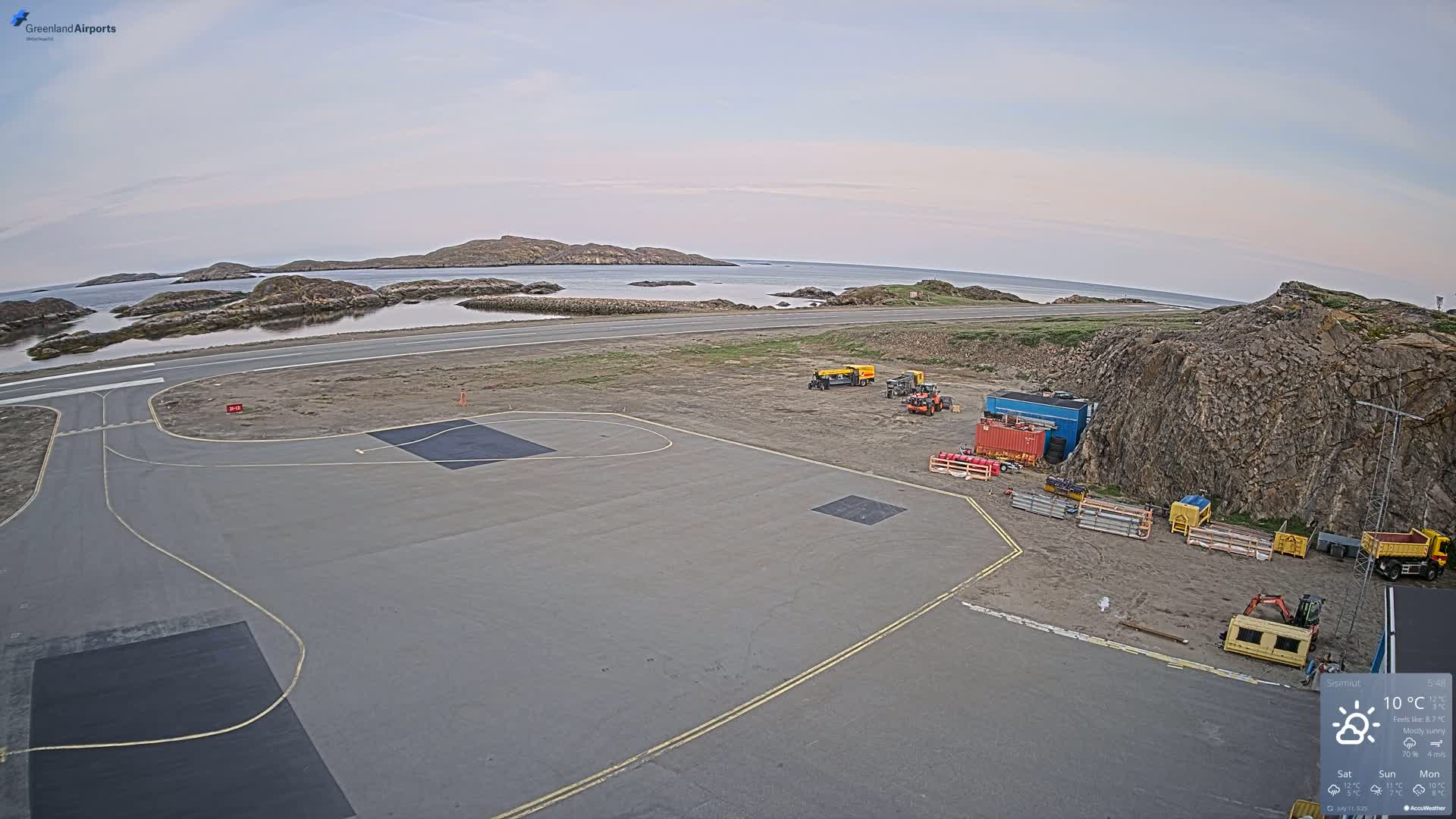 Sisimiut Airport Southwest Towards View Live Cam JHS / BGSS - Sisimiut, Qeqqata, Greenland, Denmark