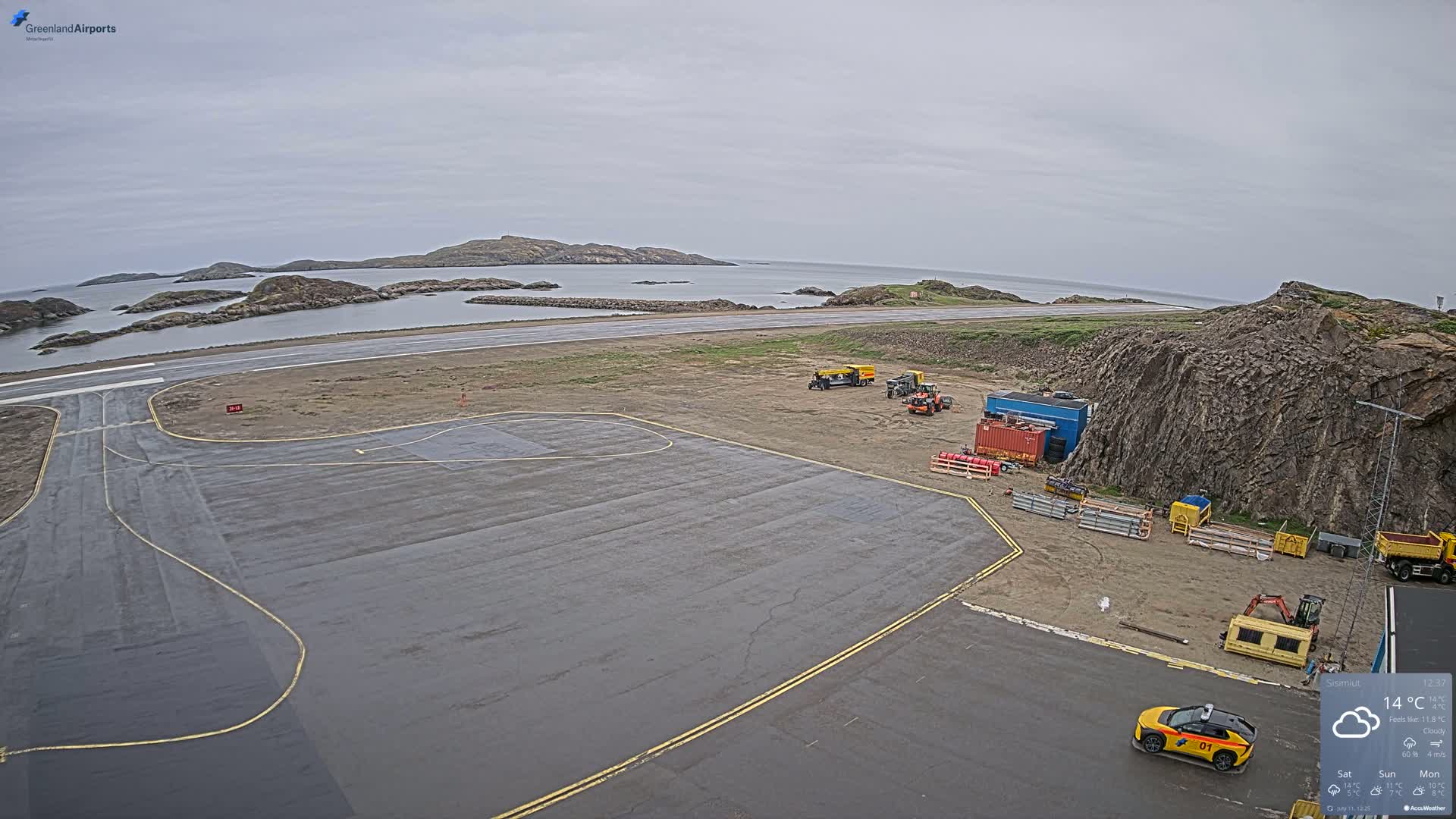 Sisimiut Airport Southwest Towards View Live Cam JHS / BGSS - Sisimiut, Qeqqata, Greenland, Denmark