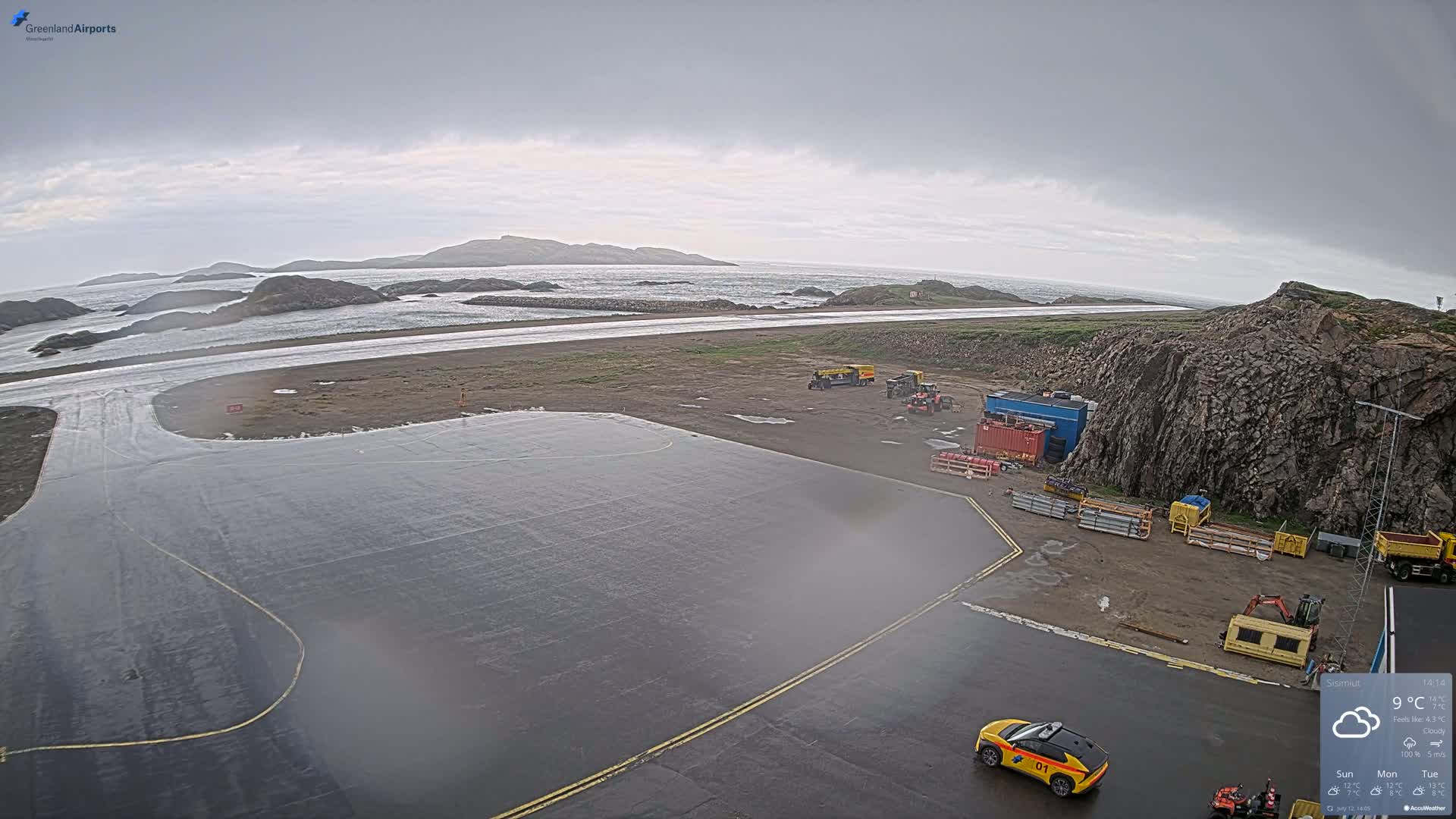 Sisimiut Airport Southwest Towards View Live Cam JHS / BGSS - Sisimiut, Qeqqata, Greenland, Denmark