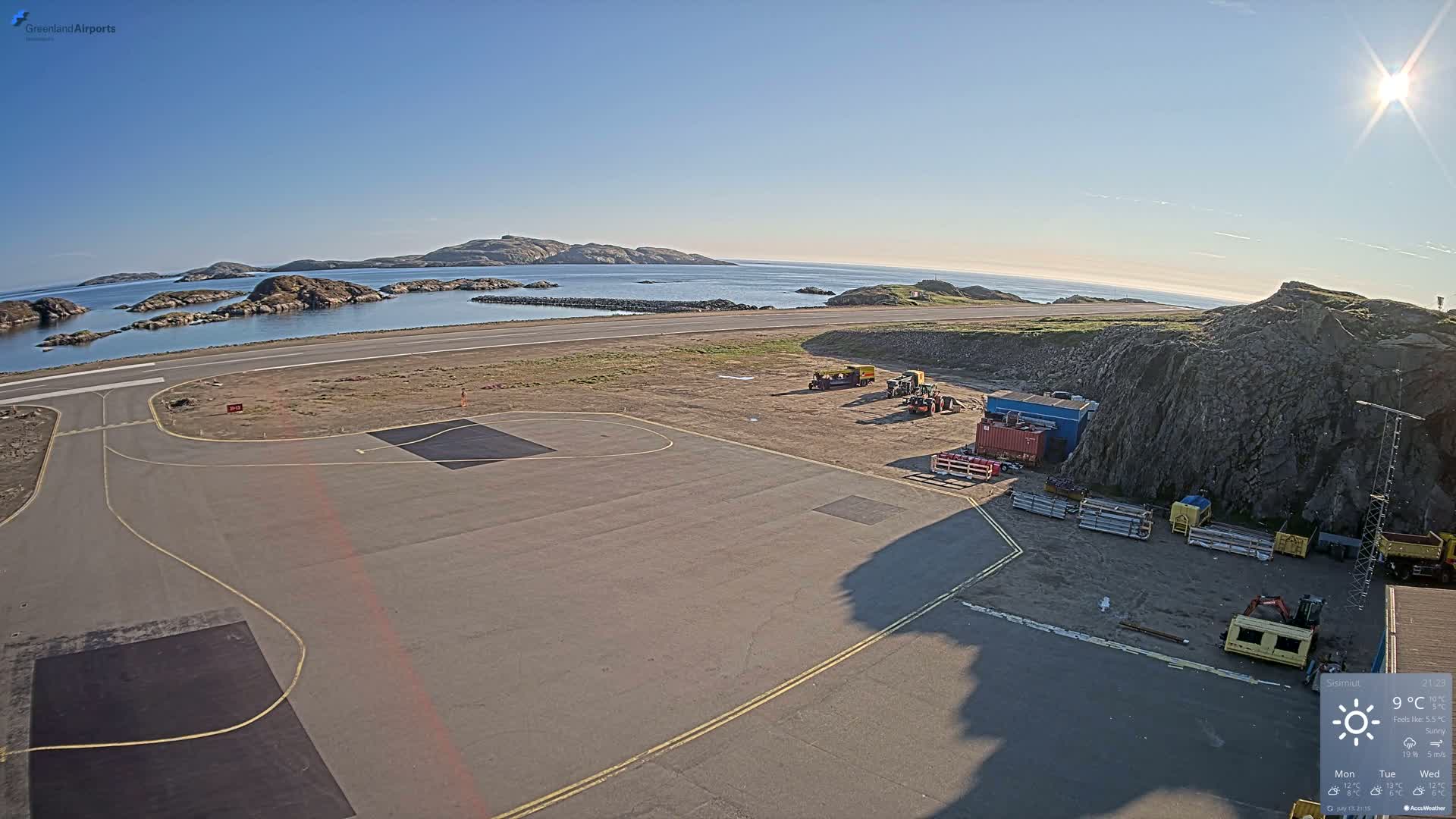 Sisimiut Airport Southwest Towards View Live Cam JHS / BGSS - Sisimiut, Qeqqata, Greenland, Denmark