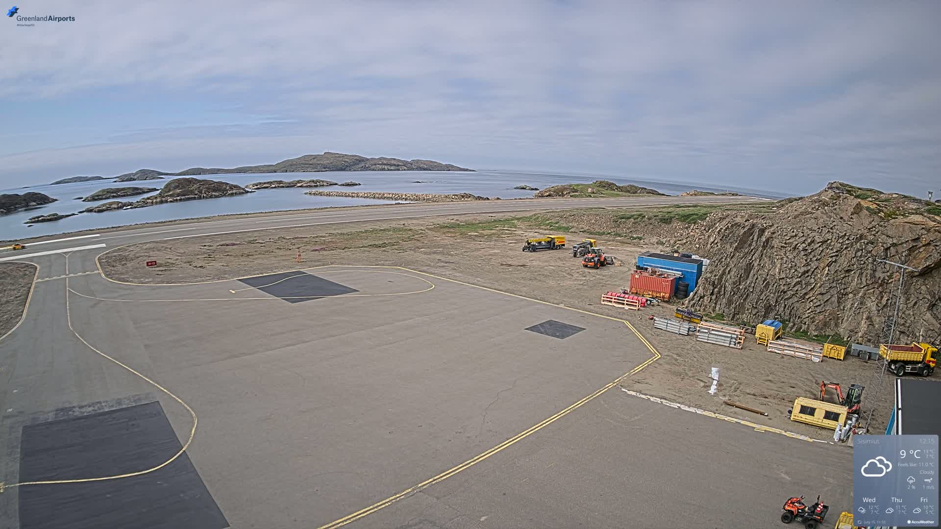 Sisimiut Airport Southwest Towards View Live Cam JHS / BGSS - Sisimiut, Qeqqata, Greenland, Denmark
