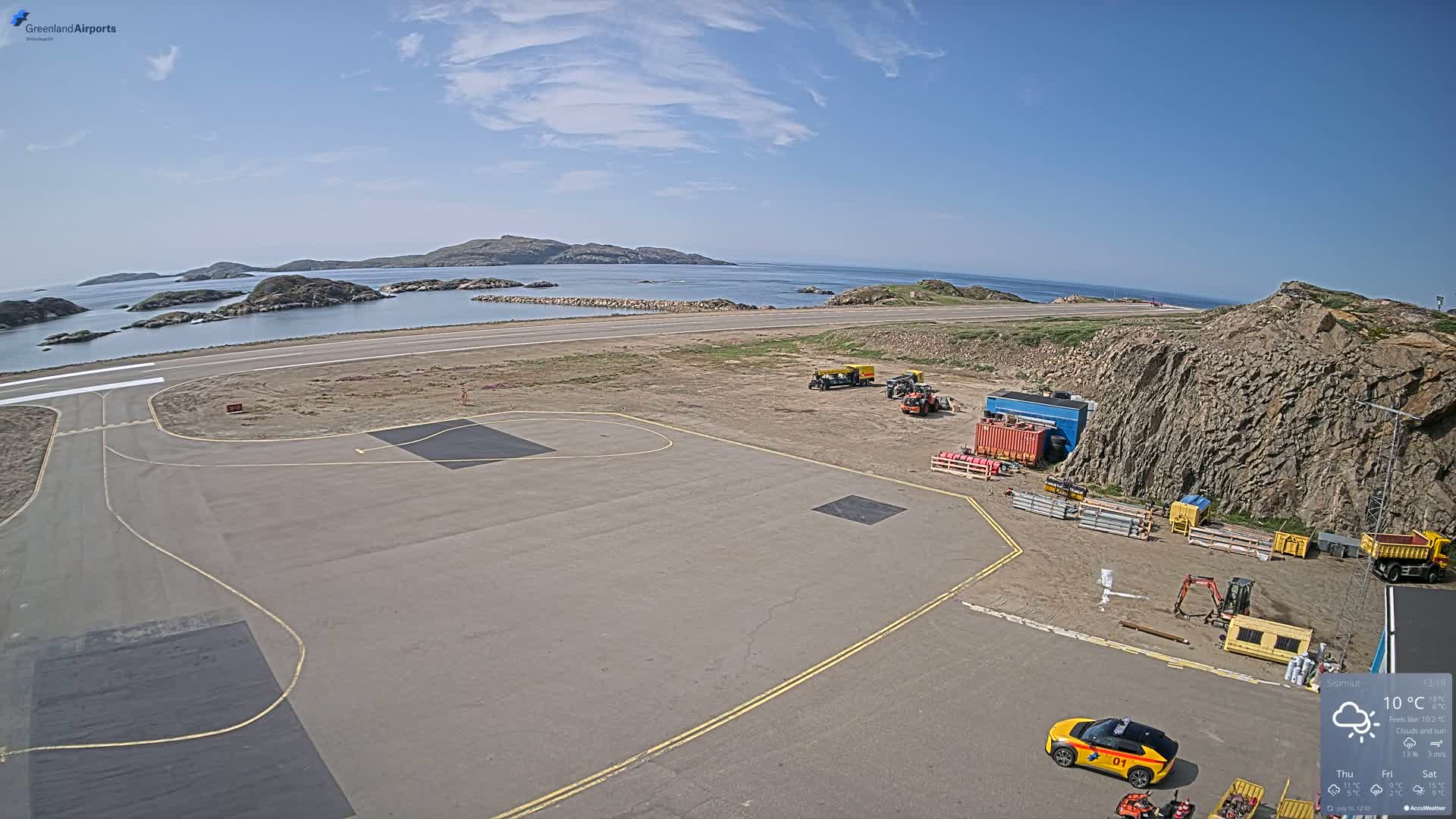 Sisimiut Airport Southwest Towards View Live Cam JHS / BGSS - Sisimiut, Qeqqata, Greenland, Denmark