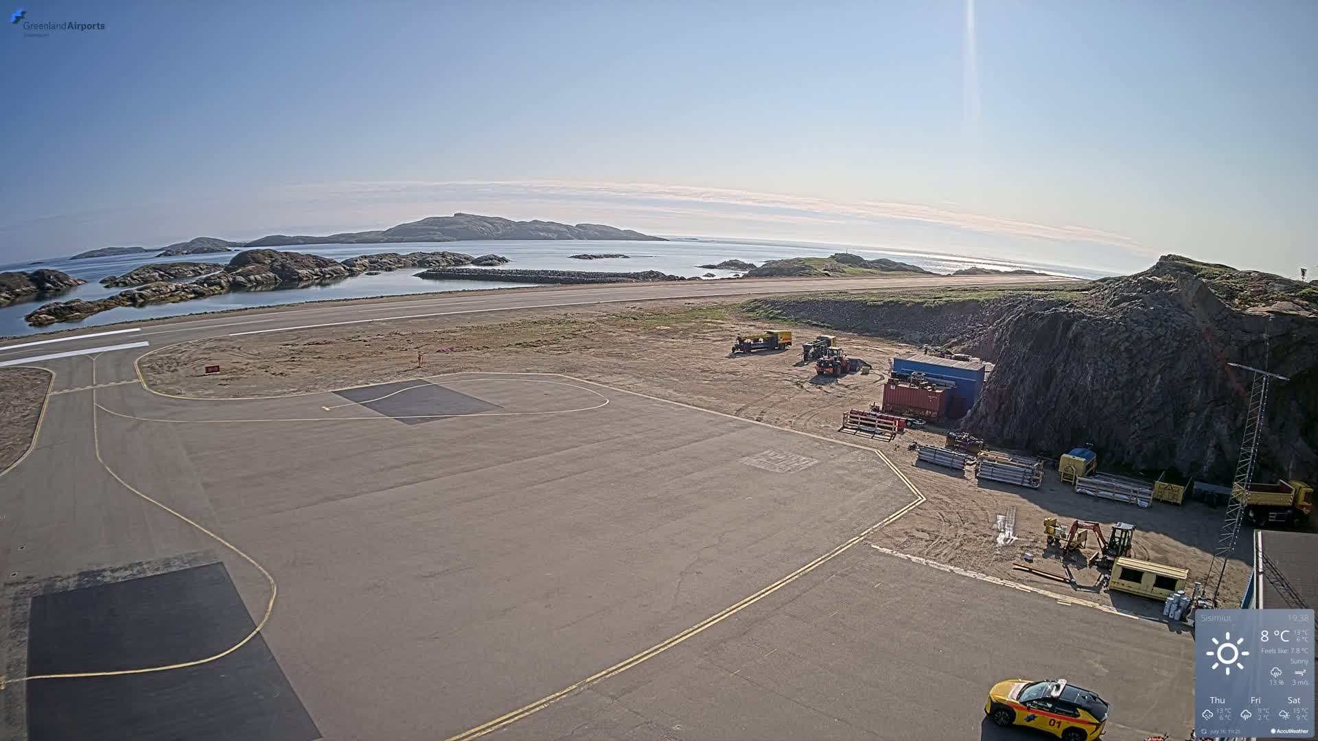 Sisimiut Airport Southwest Towards View Live Cam JHS / BGSS - Sisimiut, Qeqqata, Greenland, Denmark