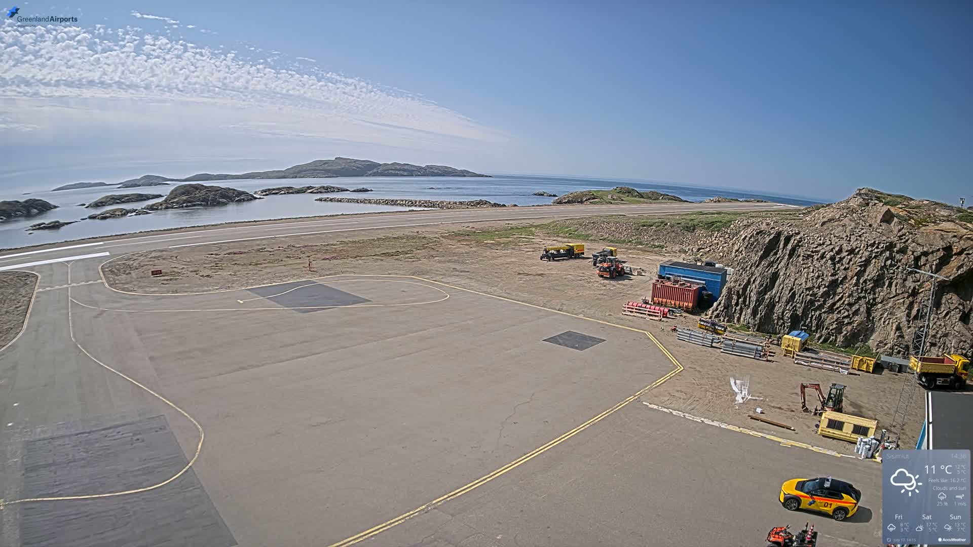 Sisimiut Airport Southwest Towards View Live Cam JHS / BGSS - Sisimiut, Qeqqata, Greenland, Denmark
