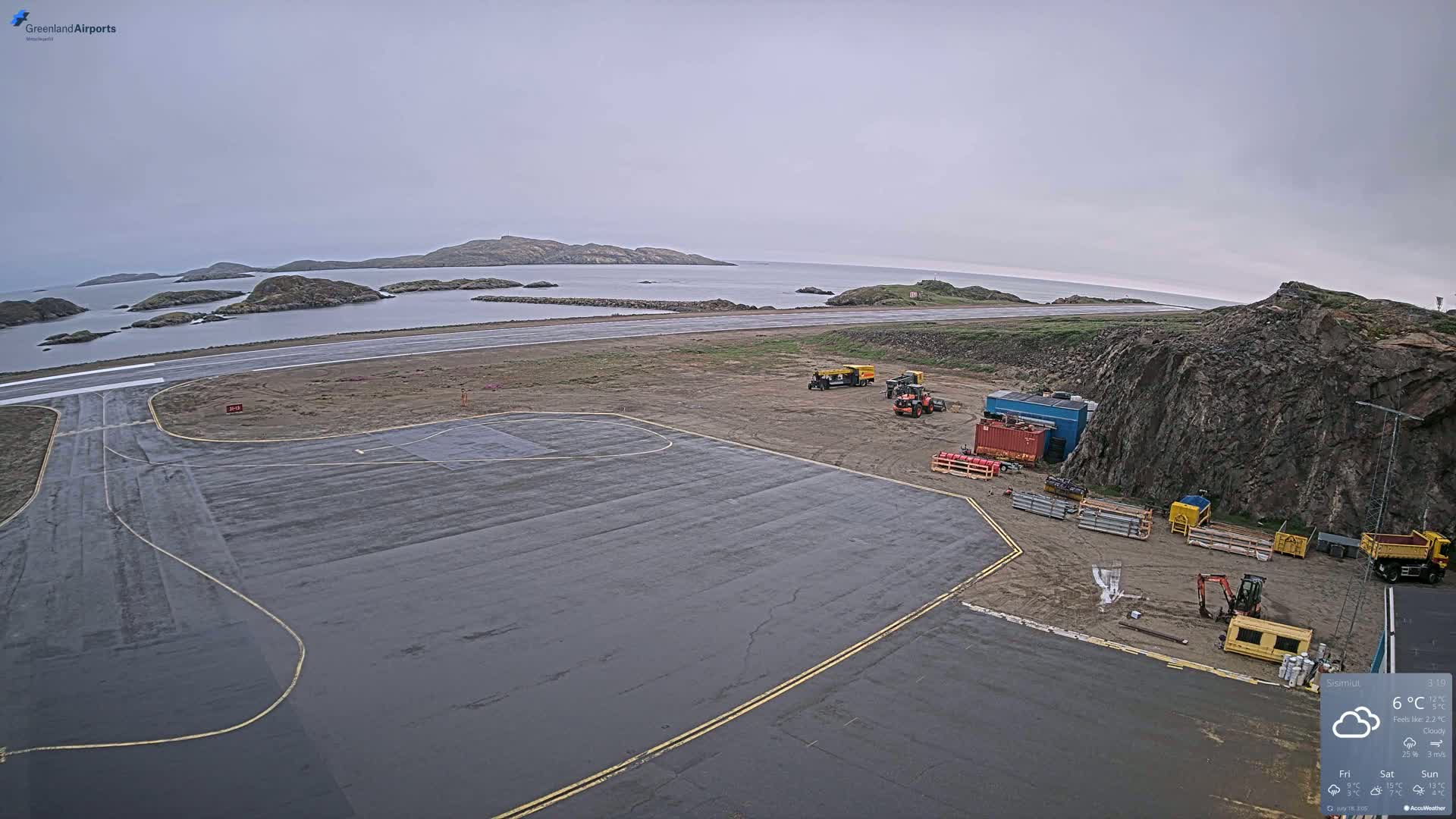 Sisimiut Airport Southwest Towards View Live Cam JHS / BGSS - Sisimiut, Qeqqata, Greenland, Denmark