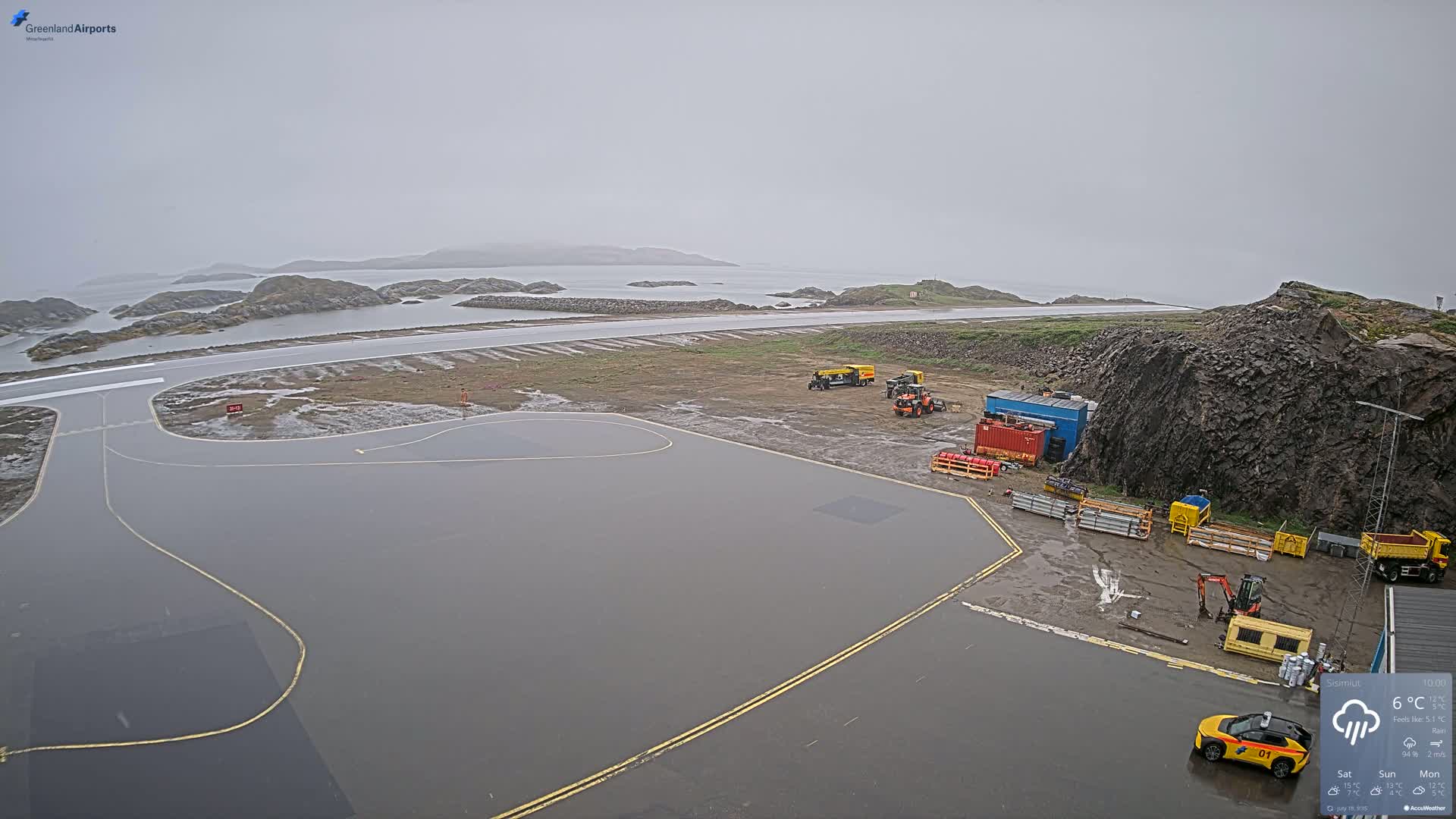 Sisimiut Airport Southwest Towards View Live Cam JHS / BGSS - Sisimiut, Qeqqata, Greenland, Denmark