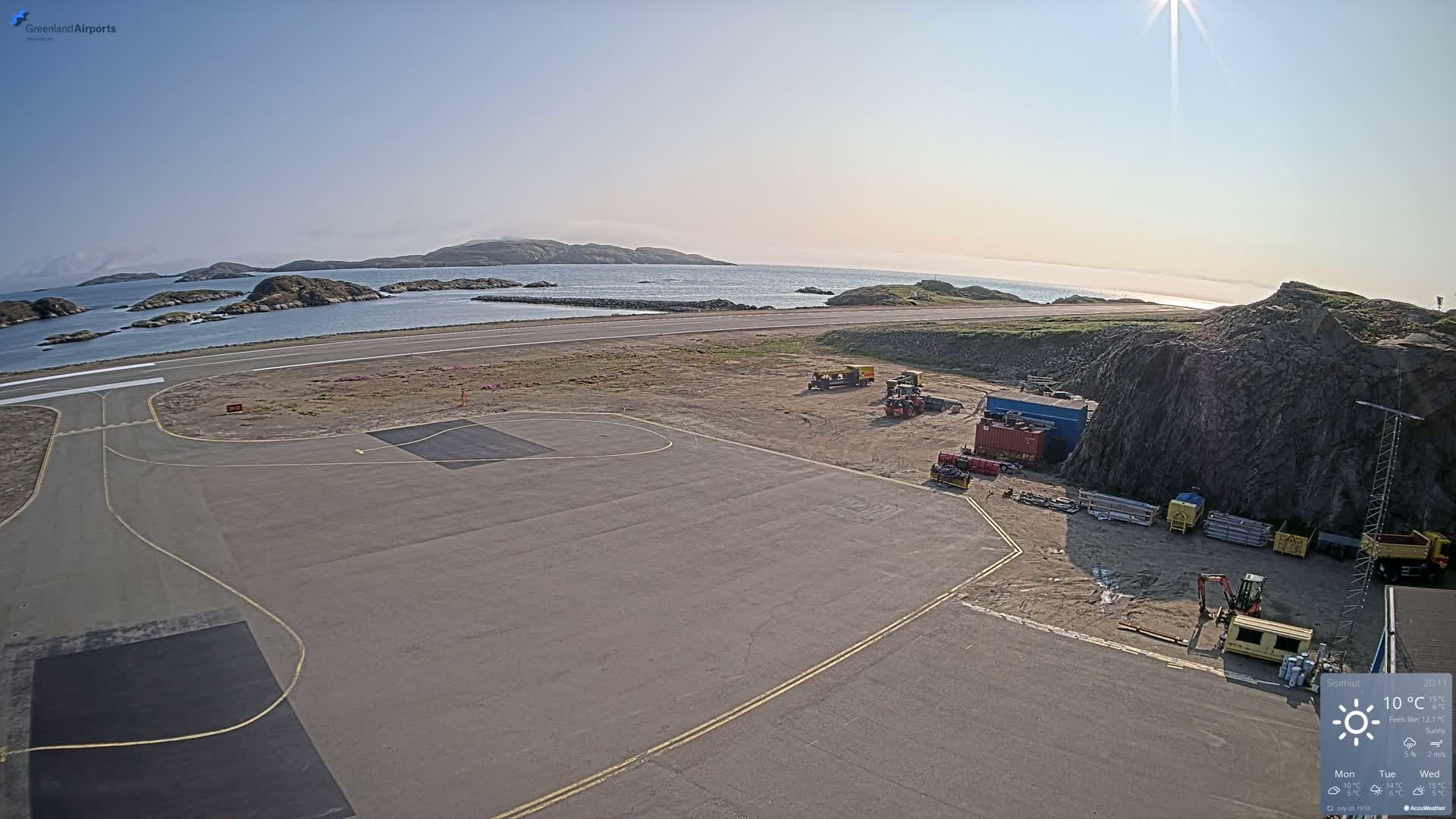 Sisimiut Airport Southwest Towards View Live Cam JHS / BGSS - Sisimiut, Qeqqata, Greenland, Denmark
