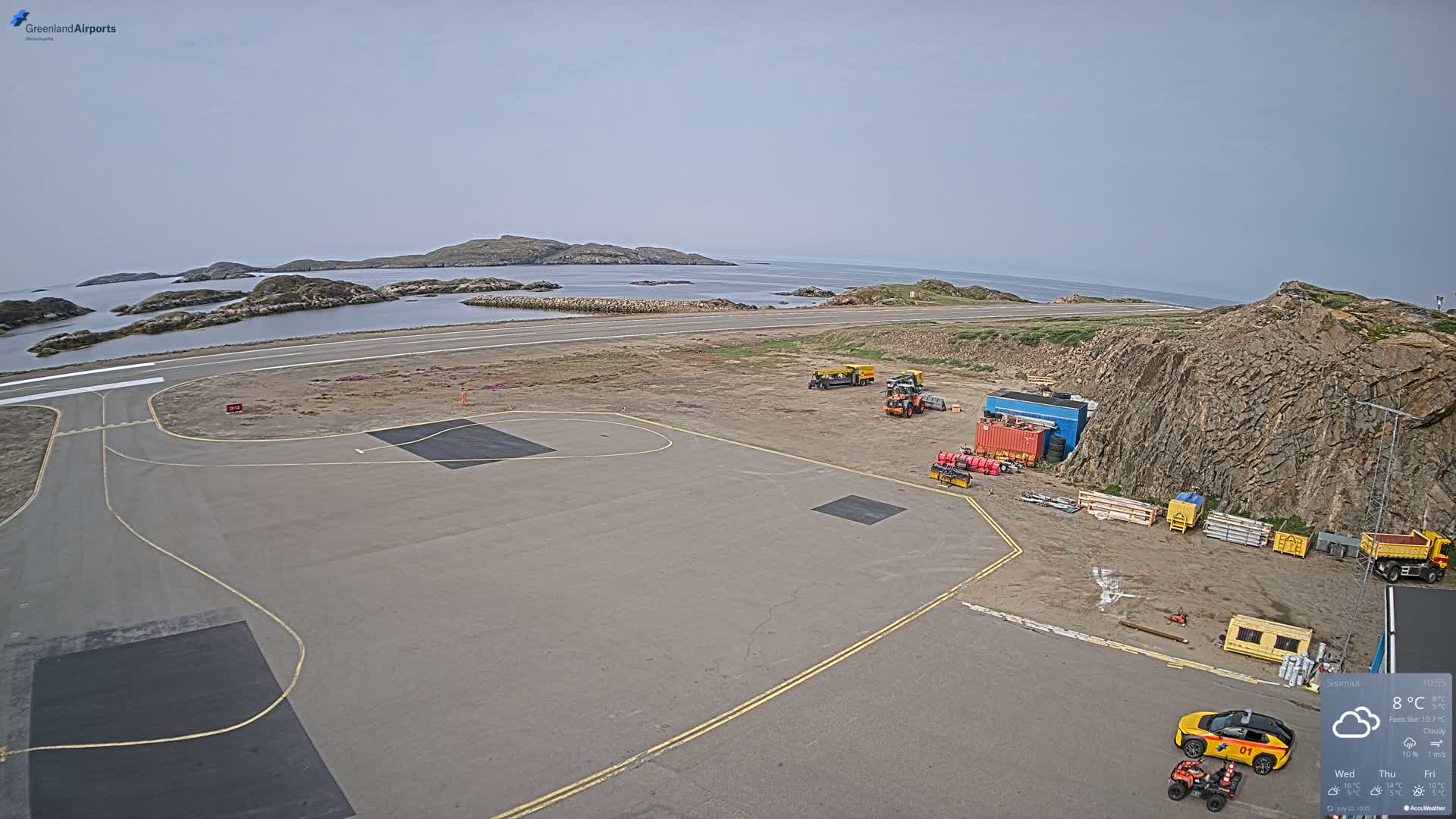 Sisimiut Airport Southwest Towards View Live Cam JHS / BGSS - Sisimiut, Qeqqata, Greenland, Denmark
