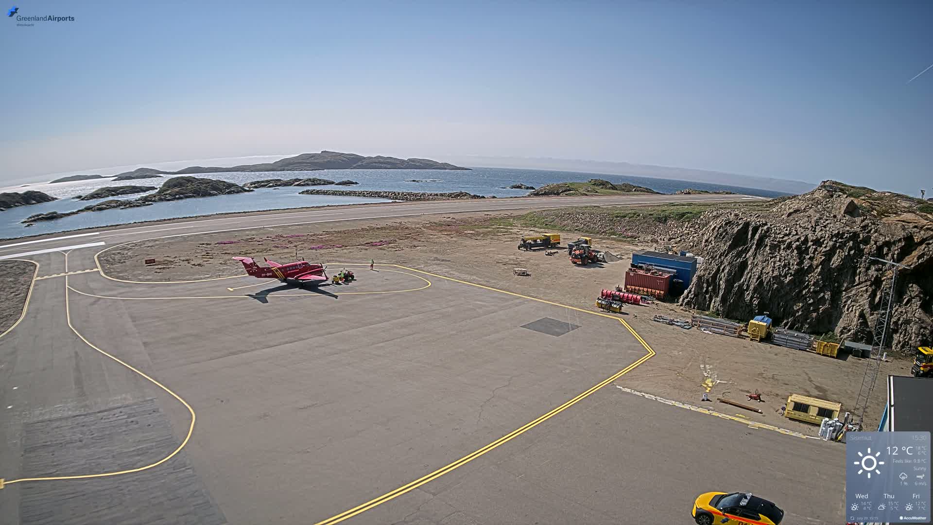 Sisimiut Airport Southwest Towards View Live Cam JHS / BGSS - Sisimiut, Qeqqata, Greenland, Denmark