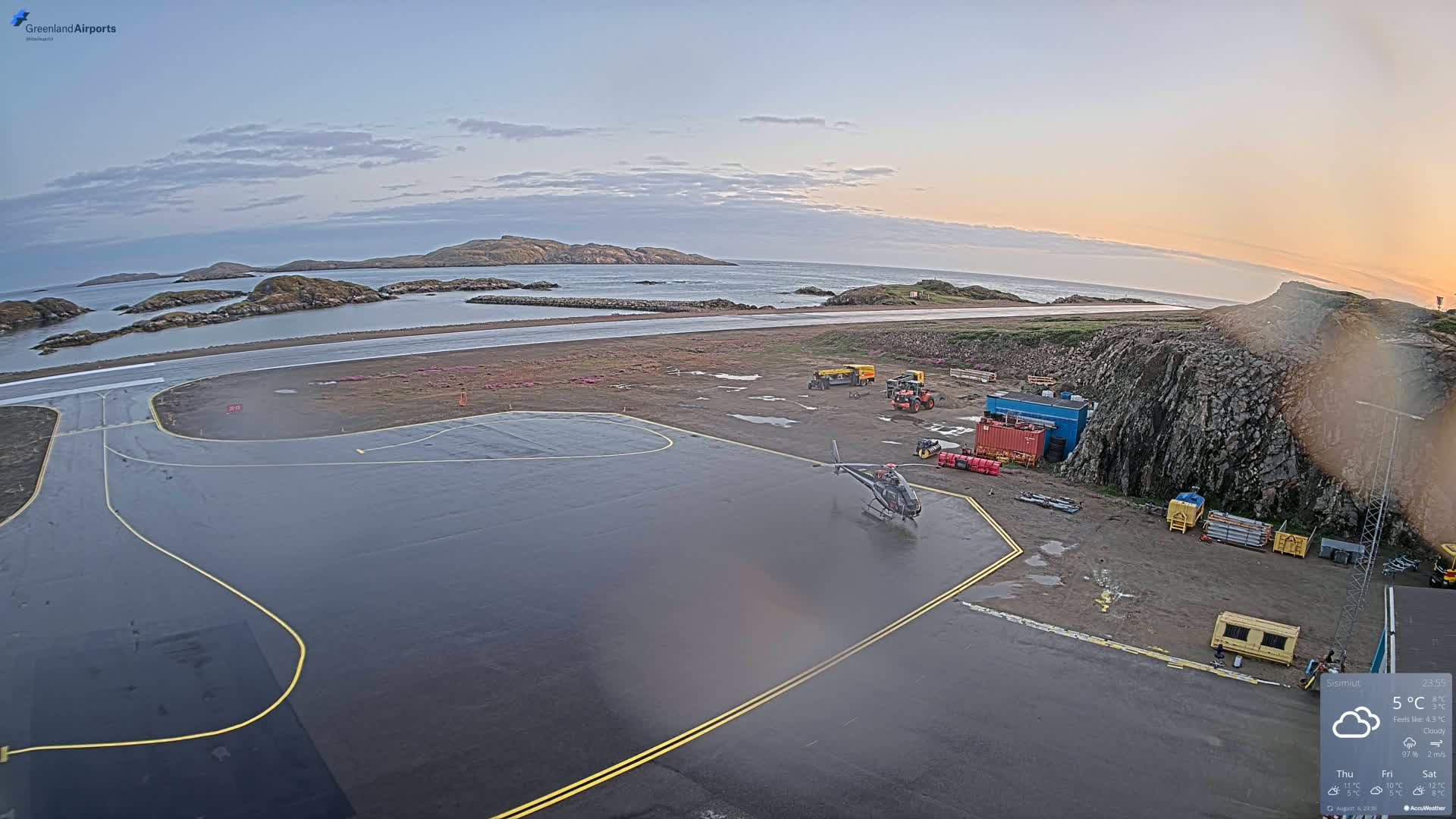 Sisimiut Airport Southwest Towards View Live Cam JHS / BGSS - Sisimiut, Qeqqata, Greenland, Denmark