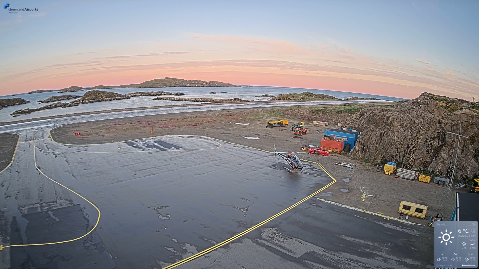 Sisimiut Airport Southwest Towards View Live Cam JHS / BGSS - Sisimiut, Qeqqata, Greenland, Denmark