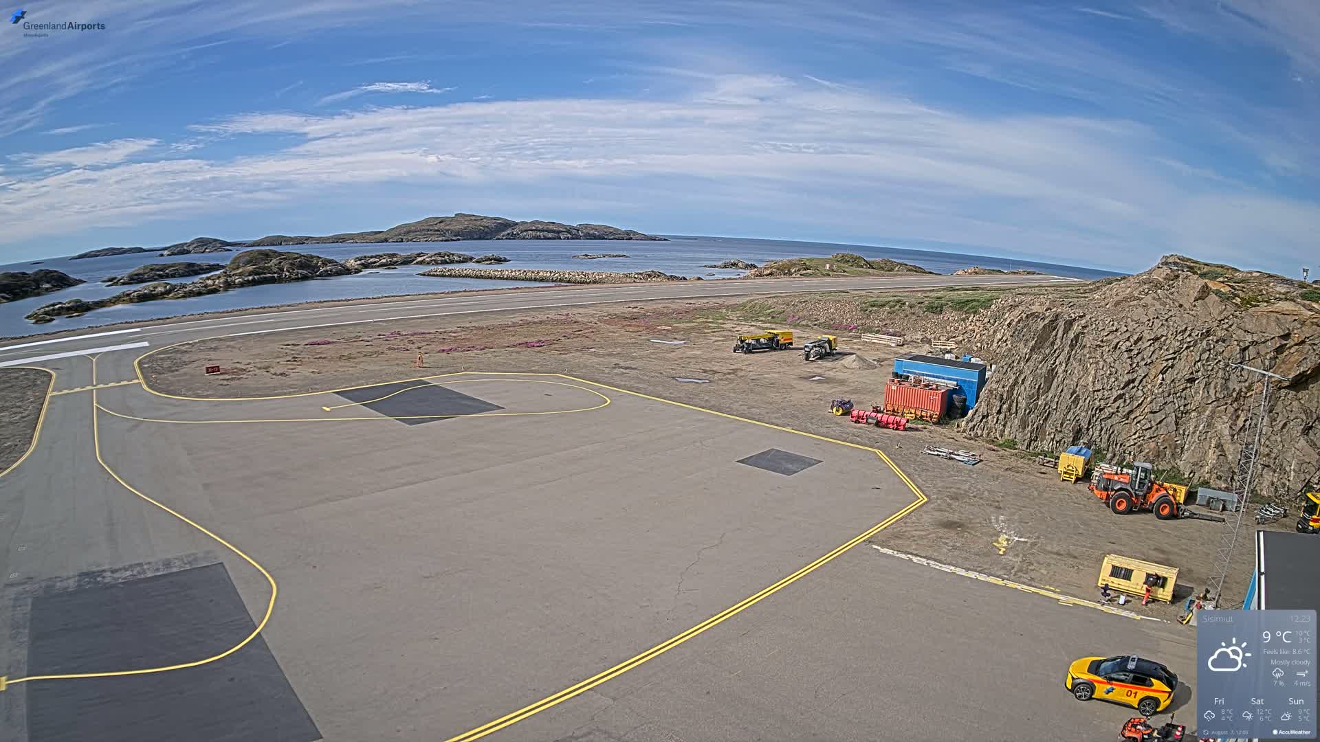 Sisimiut Airport Southwest Towards View Live Cam JHS / BGSS - Sisimiut, Qeqqata, Greenland, Denmark