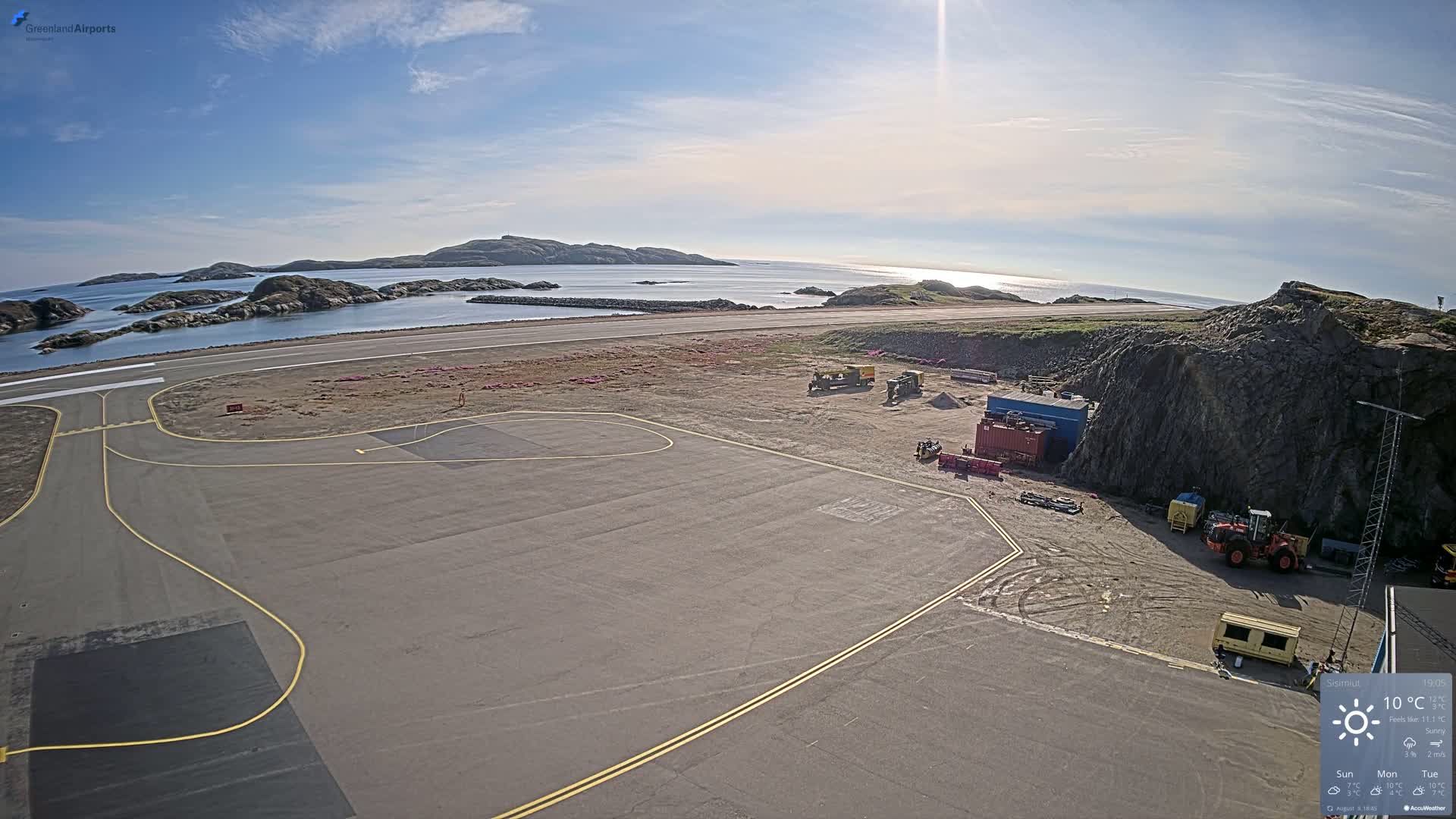 Sisimiut Airport Southwest Towards View Live Cam JHS / BGSS - Sisimiut, Qeqqata, Greenland, Denmark