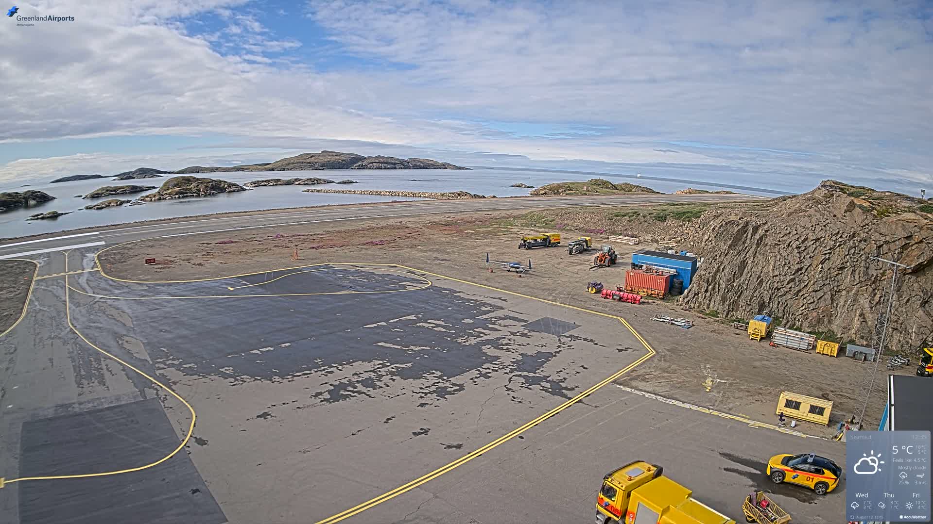 Sisimiut Airport Southwest Towards View Live Cam JHS / BGSS - Sisimiut, Qeqqata, Greenland, Denmark