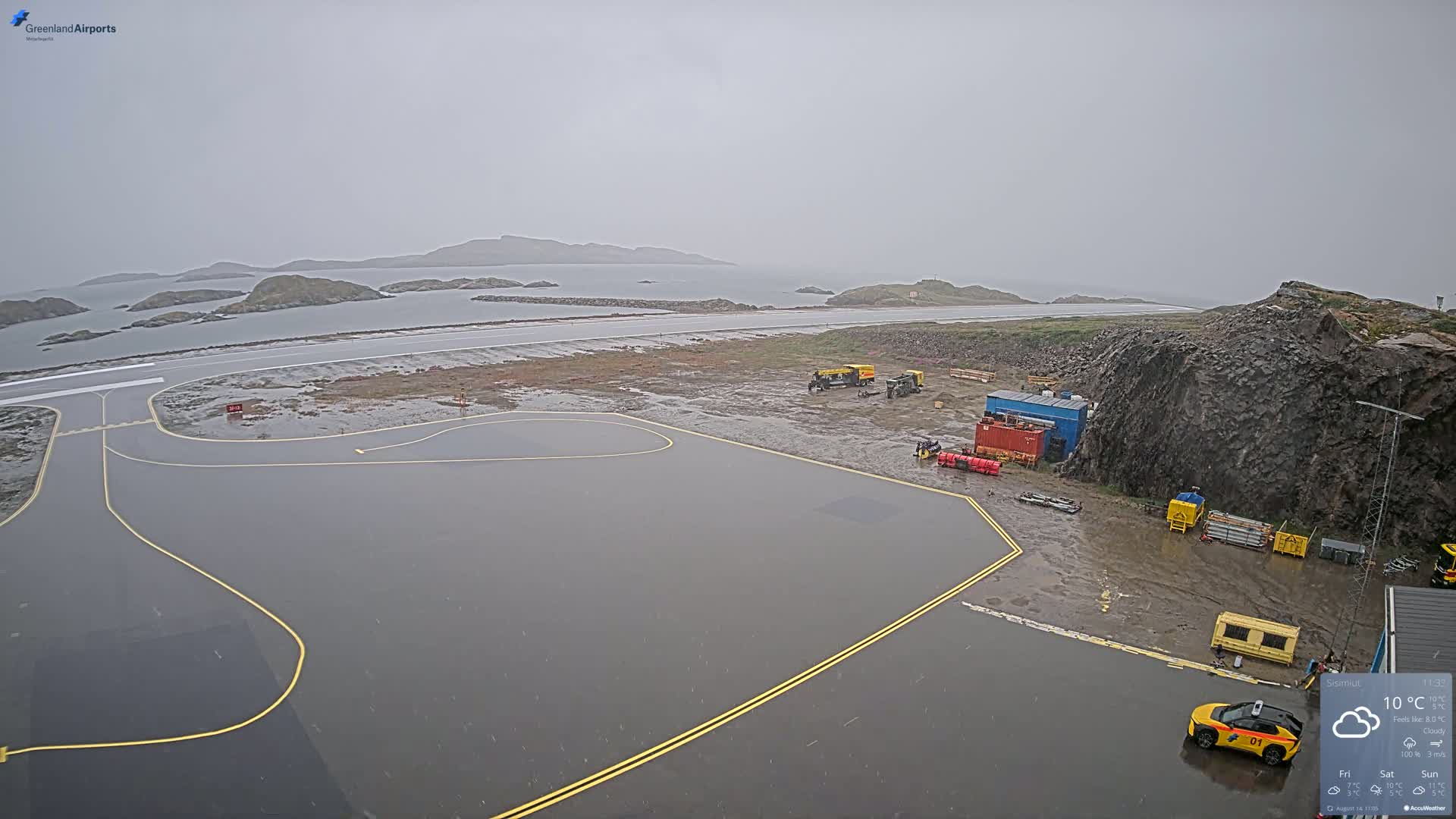 Sisimiut Airport Southwest Towards View Live Cam JHS / BGSS - Sisimiut, Qeqqata, Greenland, Denmark