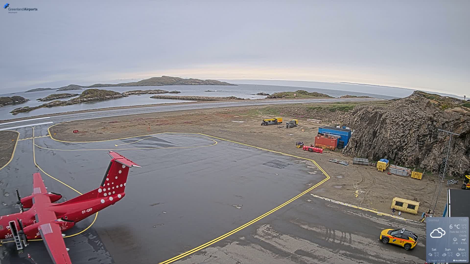 Sisimiut Airport Southwest Towards View Live Cam JHS / BGSS - Sisimiut, Qeqqata, Greenland, Denmark