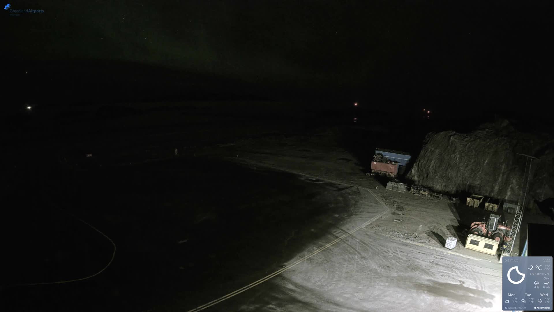 Sisimiut Airport Southwest Towards View Live Cam JHS / BGSS - Sisimiut, Qeqqata, Greenland, Denmark