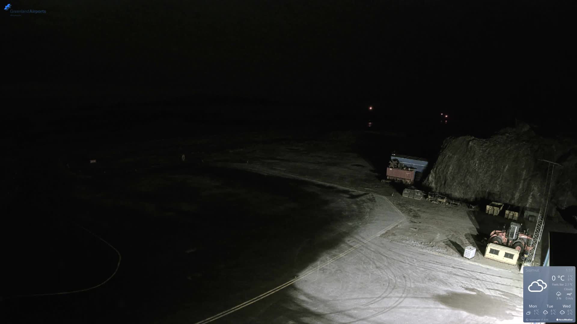 Sisimiut Airport Southwest Towards View Live Cam JHS / BGSS - Sisimiut, Qeqqata, Greenland, Denmark