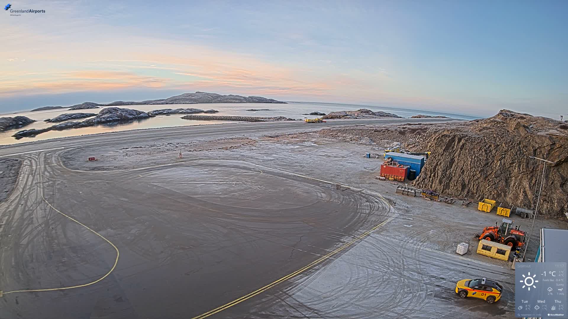 Sisimiut Airport Southwest Towards View Live Cam JHS / BGSS - Sisimiut, Qeqqata, Greenland, Denmark