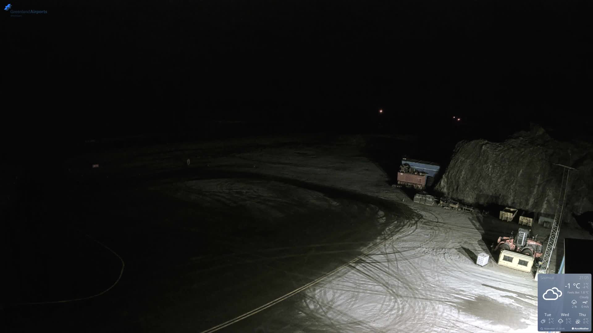 Sisimiut Airport Southwest Towards View Live Cam JHS / BGSS - Sisimiut, Qeqqata, Greenland, Denmark