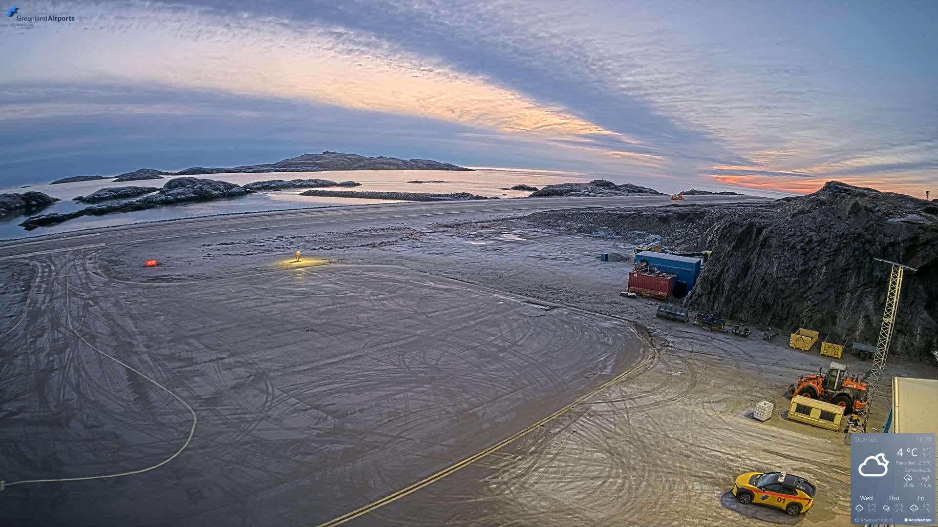 Sisimiut Airport Southwest Towards View Live Cam JHS / BGSS - Sisimiut, Qeqqata, Greenland, Denmark