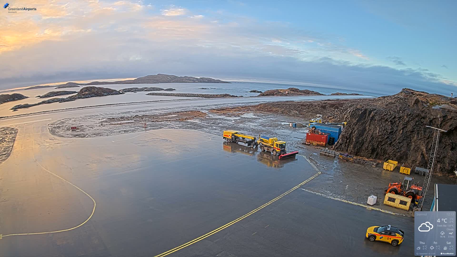 Sisimiut Airport Southwest Towards View Live Cam JHS / BGSS - Sisimiut, Qeqqata, Greenland, Denmark