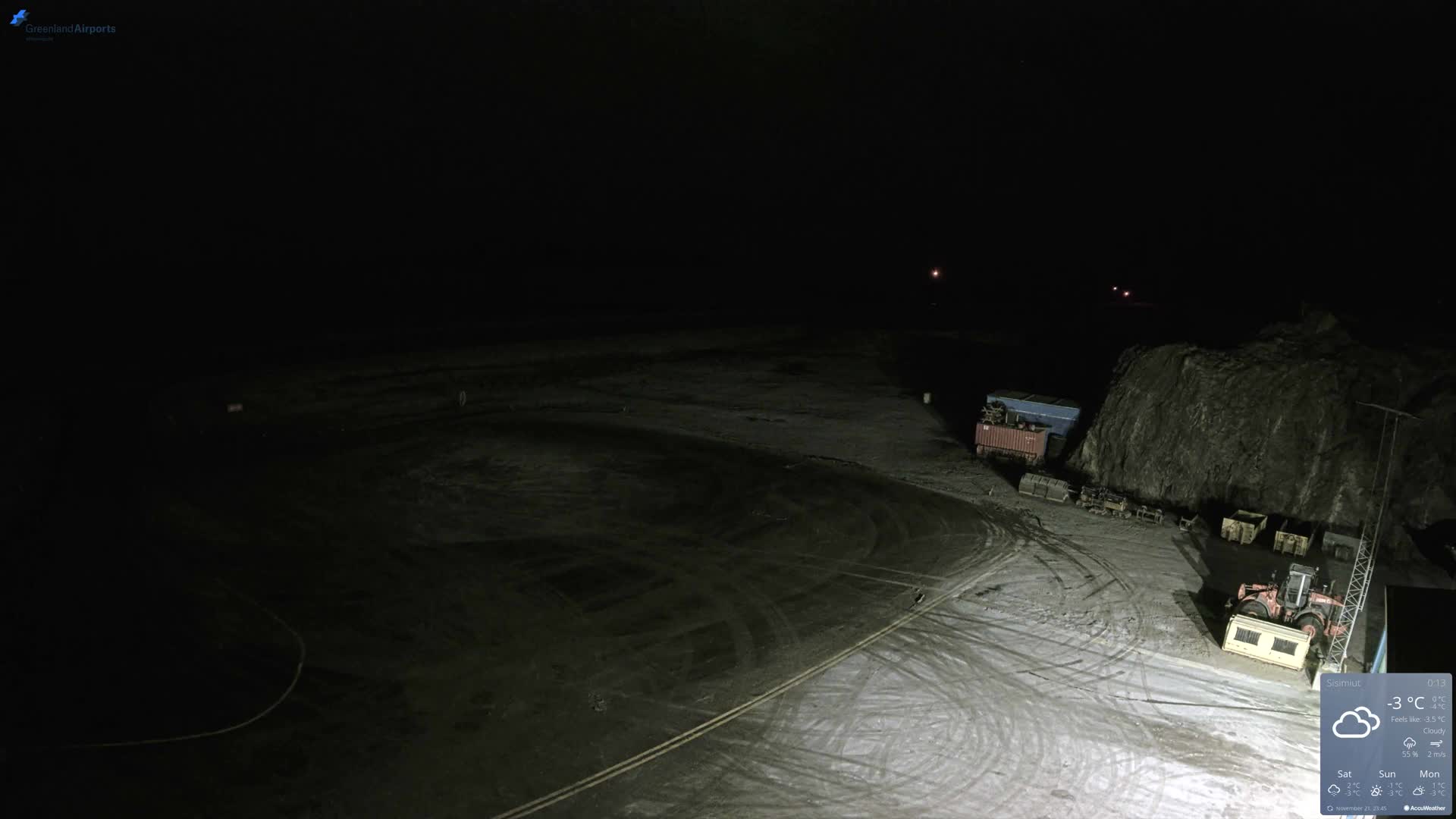 Sisimiut Airport Southwest Towards View Live Cam JHS / BGSS - Sisimiut, Qeqqata, Greenland, Denmark