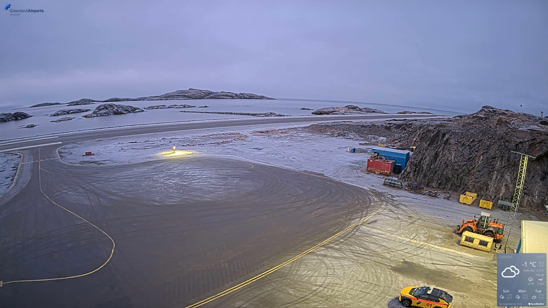 Sisimiut Airport Southwest Towards View Live Cam JHS / BGSS - Sisimiut, Qeqqata, Greenland, Denmark