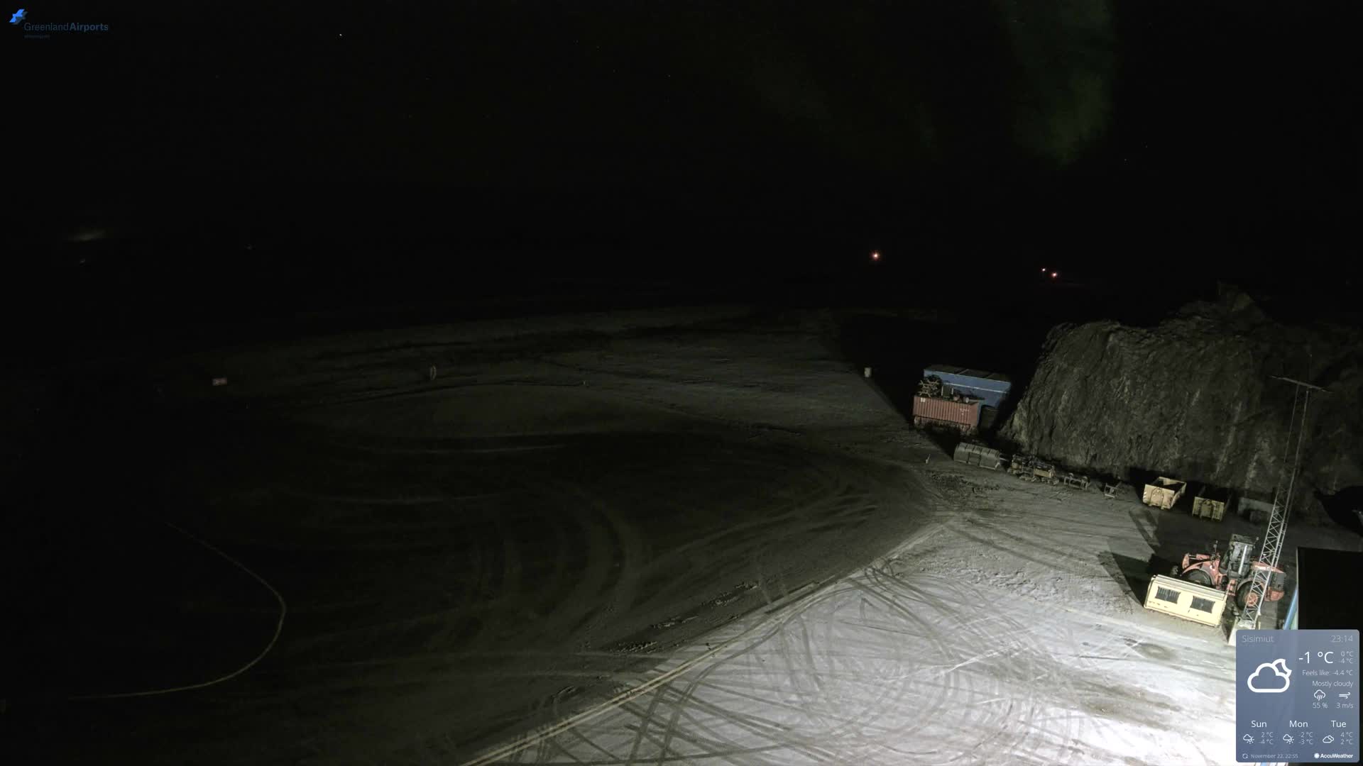 Sisimiut Airport Southwest Towards View Live Cam JHS / BGSS - Sisimiut, Qeqqata, Greenland, Denmark