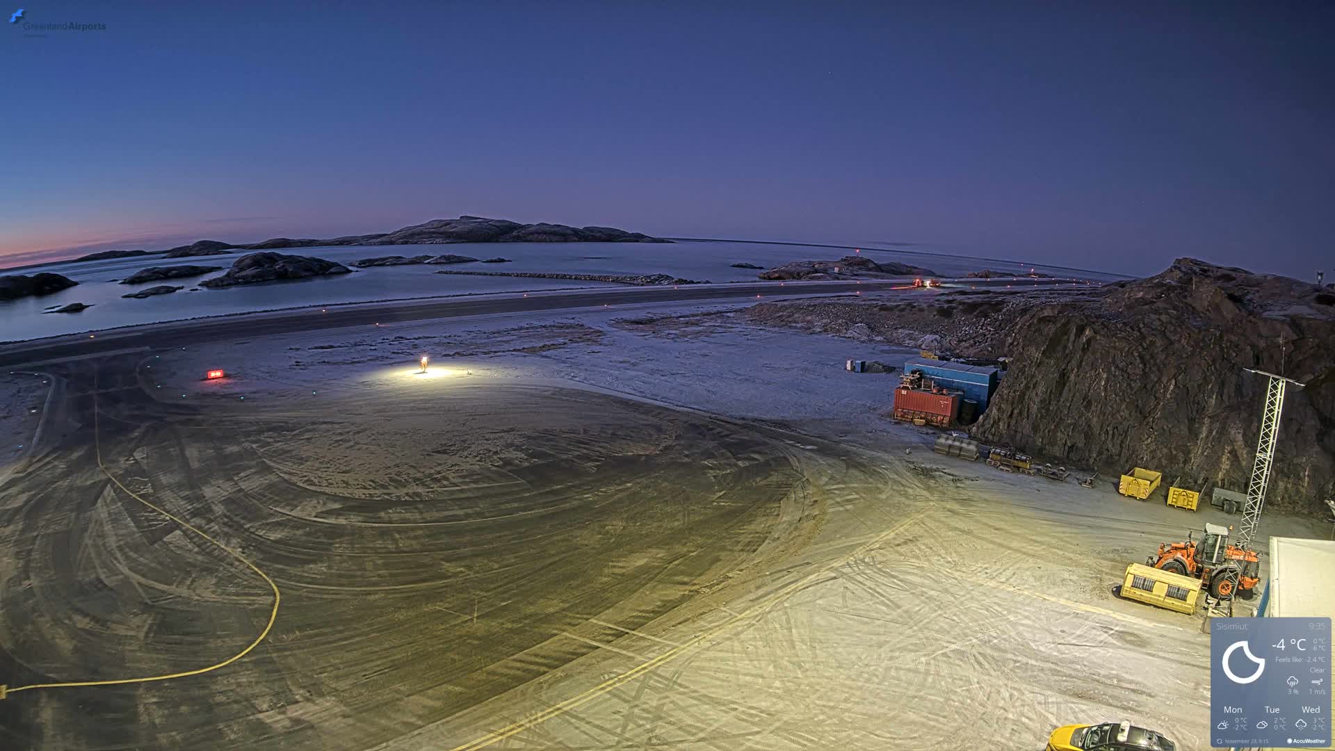 Sisimiut Airport Southwest Towards View Live Cam JHS / BGSS - Sisimiut, Qeqqata, Greenland, Denmark