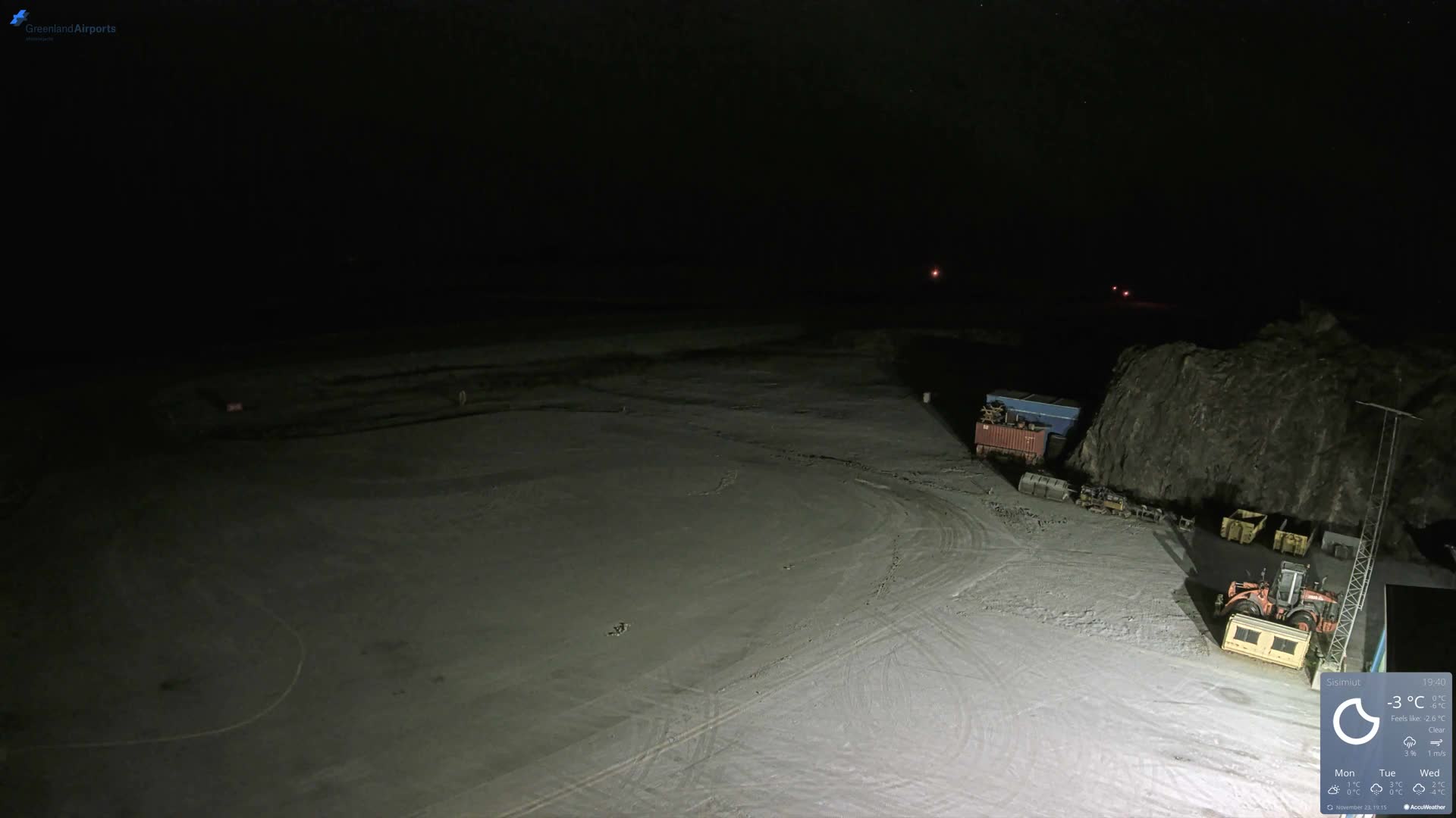 Sisimiut Airport Southwest Towards View Live Cam JHS / BGSS - Sisimiut, Qeqqata, Greenland, Denmark