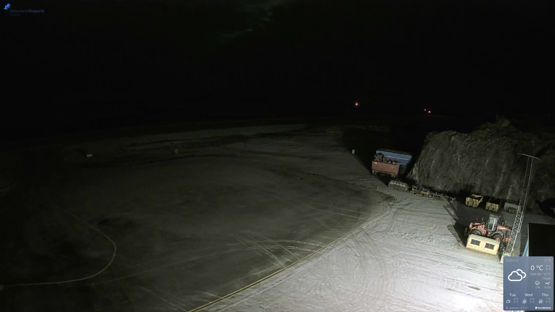 Sisimiut Airport Southwest Towards View Live Cam JHS / BGSS - Sisimiut, Qeqqata, Greenland, Denmark