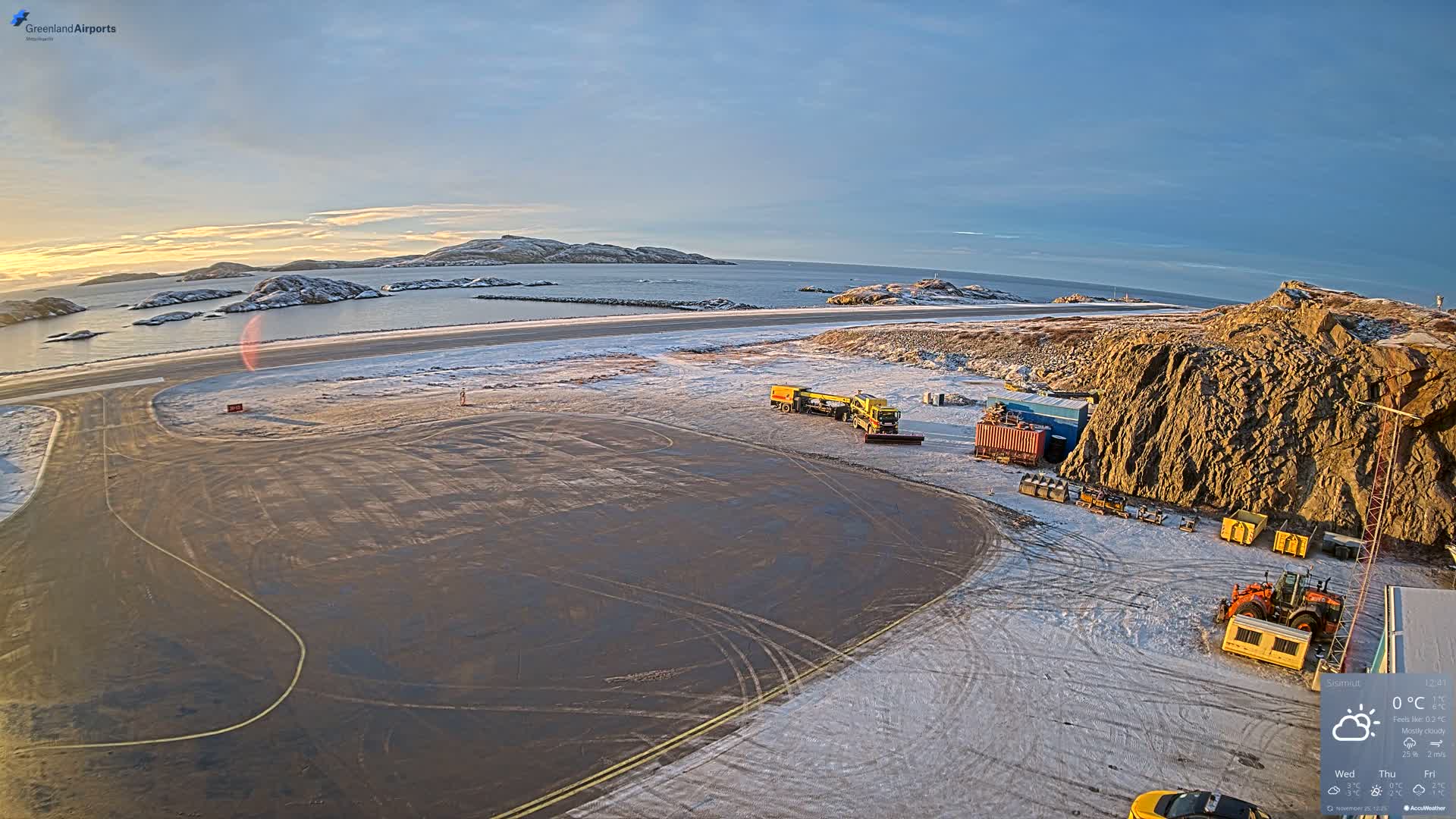 Sisimiut Airport Southwest Towards View Live Cam JHS / BGSS - Sisimiut, Qeqqata, Greenland, Denmark