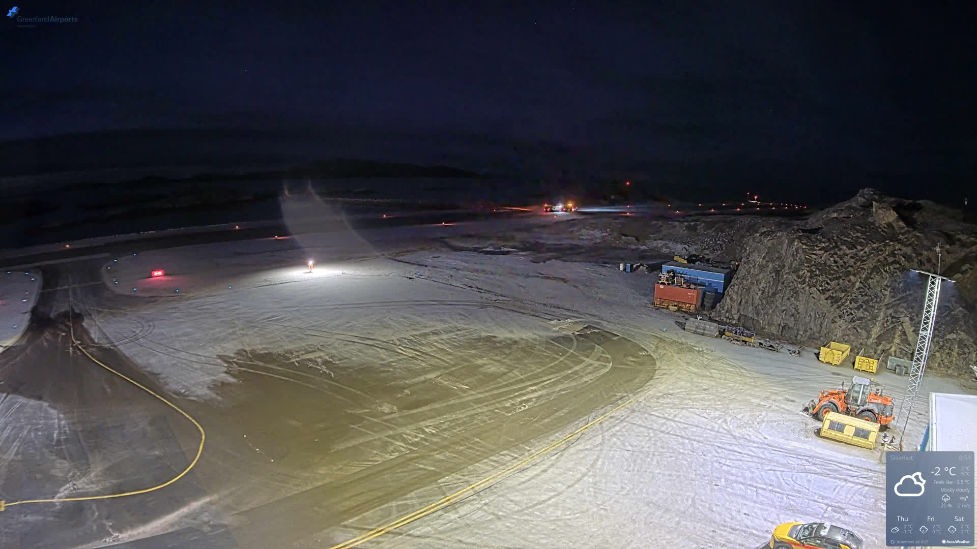 Sisimiut Airport Southwest Towards View Live Cam JHS / BGSS - Sisimiut, Qeqqata, Greenland, Denmark