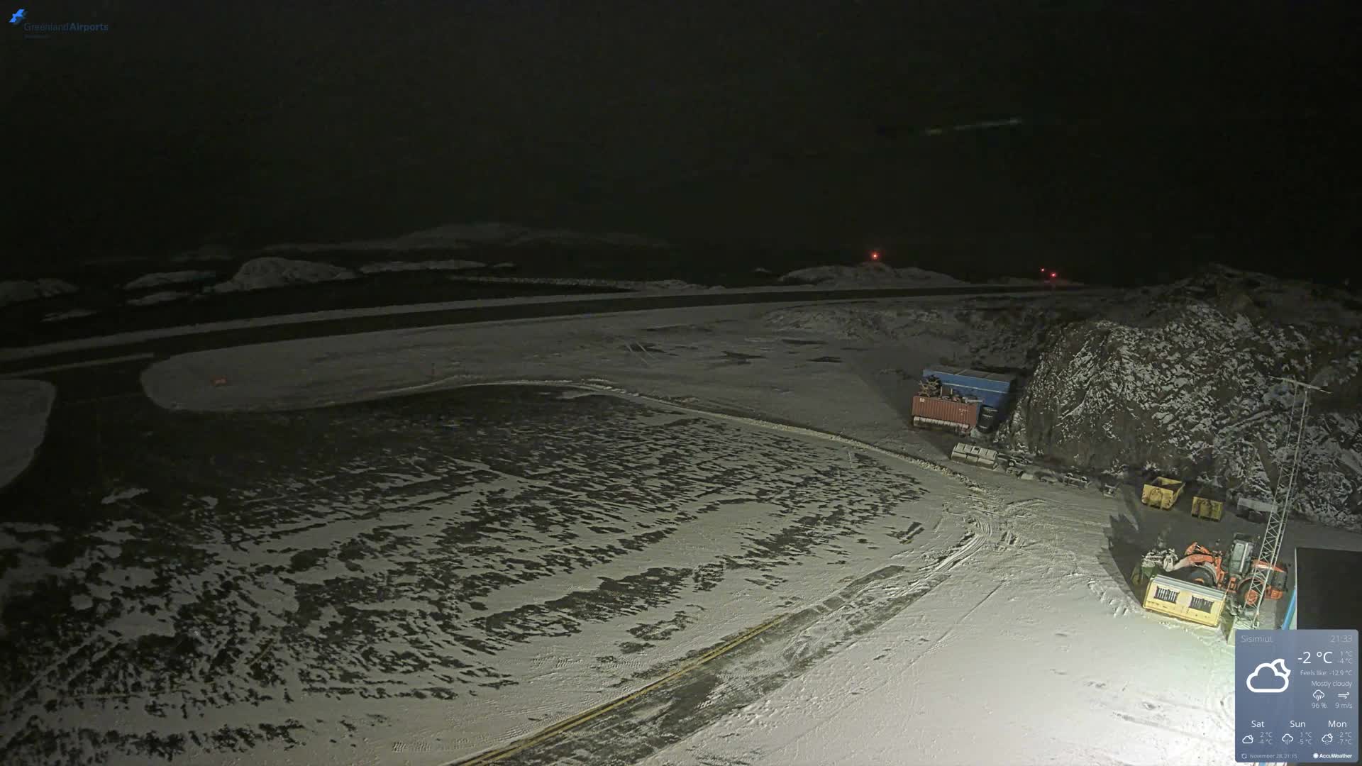 Sisimiut Airport Southwest Towards View Live Cam JHS / BGSS - Sisimiut, Qeqqata, Greenland, Denmark