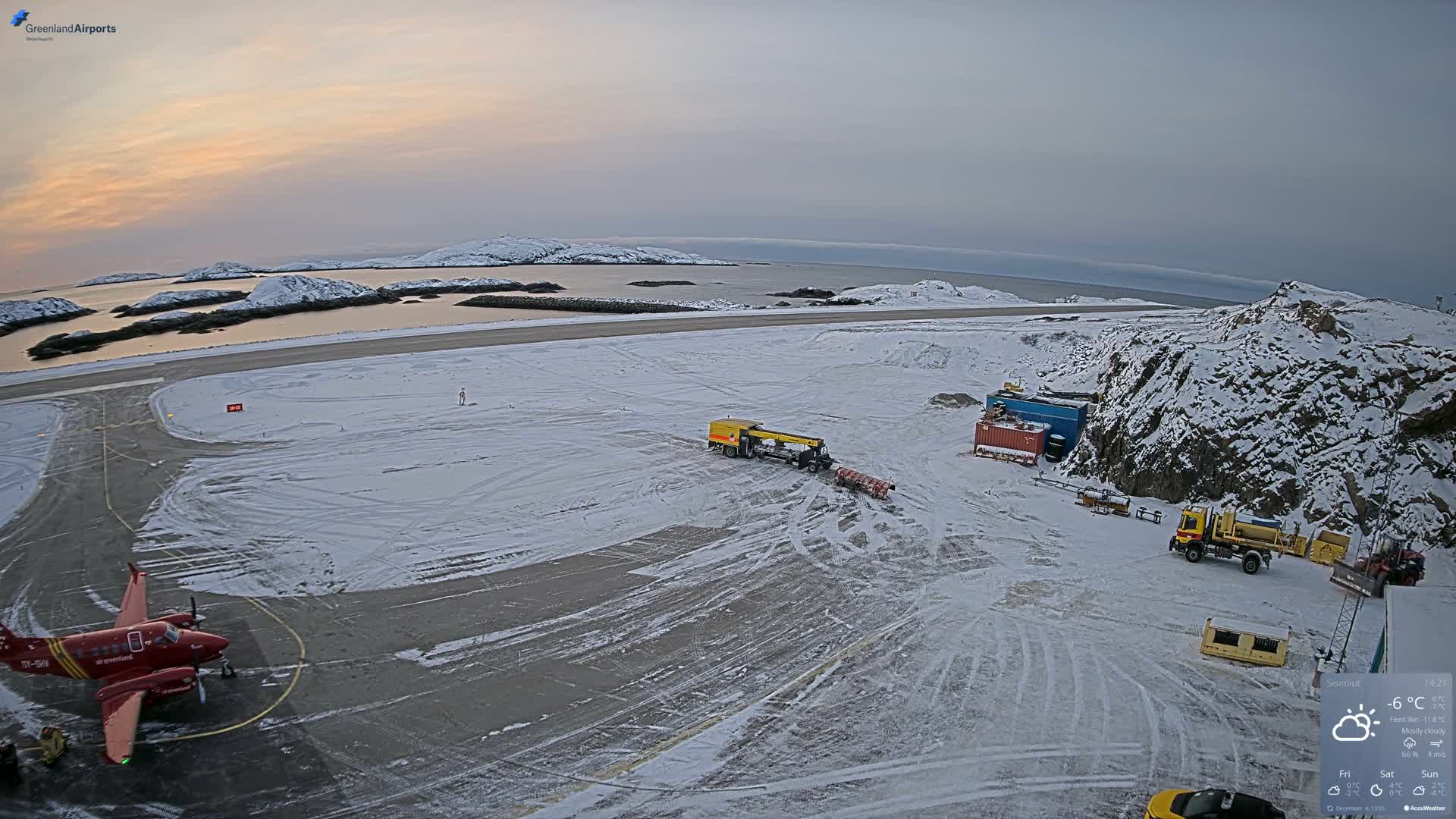 Sisimiut Airport Southwest Towards View Live Cam JHS / BGSS - Sisimiut, Qeqqata, Greenland, Denmark