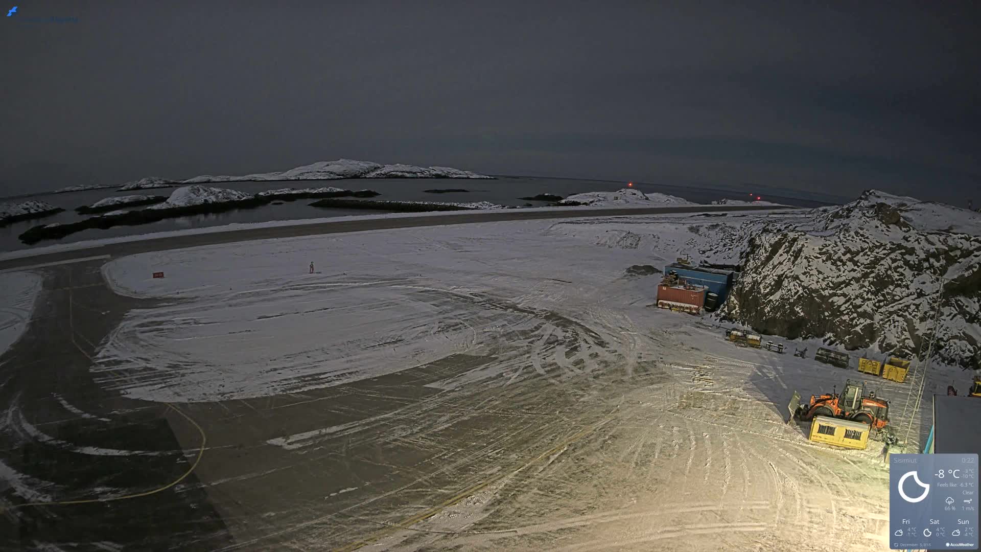 Sisimiut Airport Southwest Towards View Live Cam JHS / BGSS - Sisimiut, Qeqqata, Greenland, Denmark