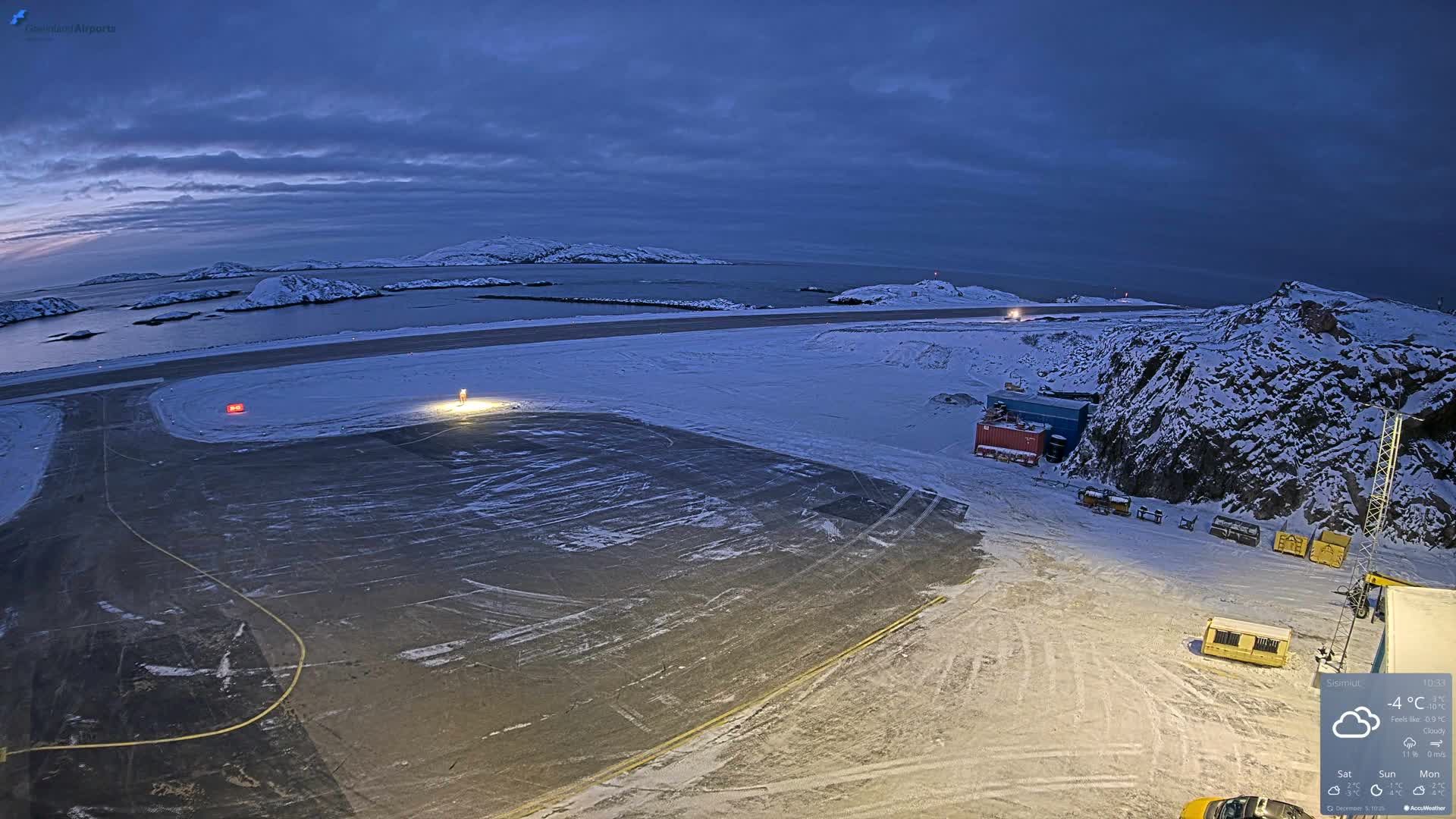 Sisimiut Airport Southwest Towards View Live Cam JHS / BGSS - Sisimiut, Qeqqata, Greenland, Denmark