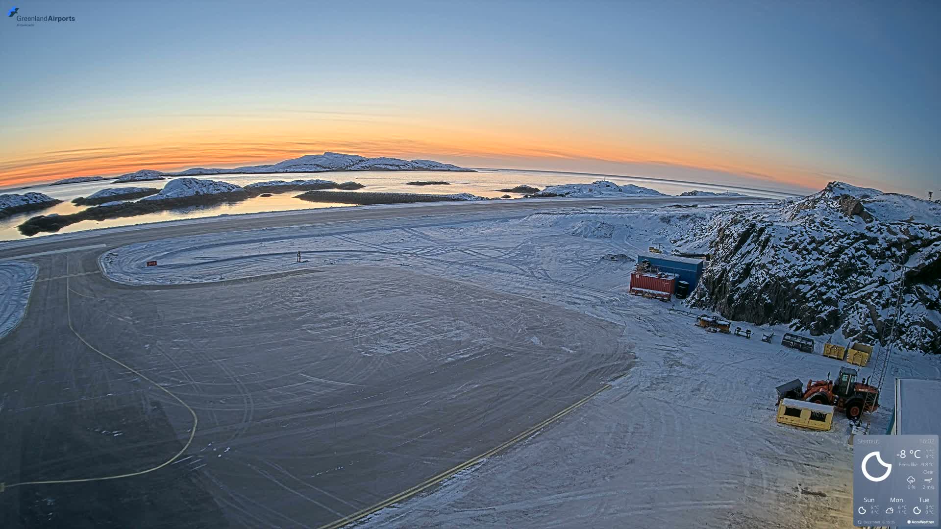 Sisimiut Airport Southwest Towards View Live Cam JHS / BGSS - Sisimiut, Qeqqata, Greenland, Denmark