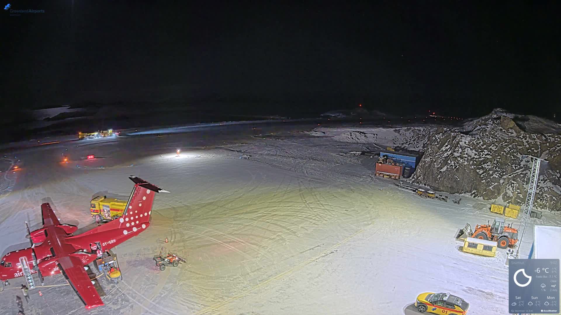 Sisimiut Airport Southwest Towards View Live Cam JHS / BGSS - Sisimiut, Qeqqata, Greenland, Denmark